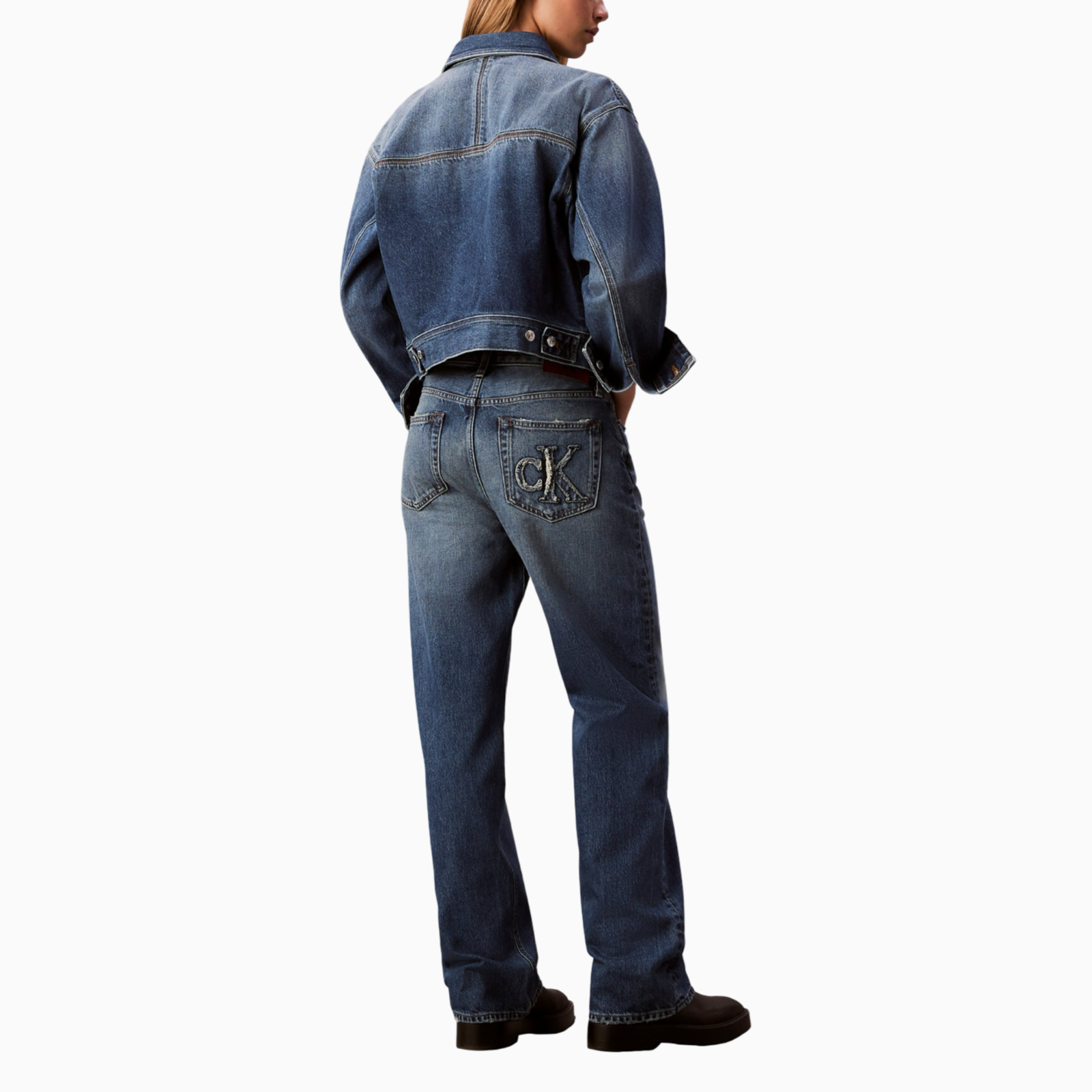 Дамски дънки Calvin Klein Jeans Women Jeans LV047E704G Back View