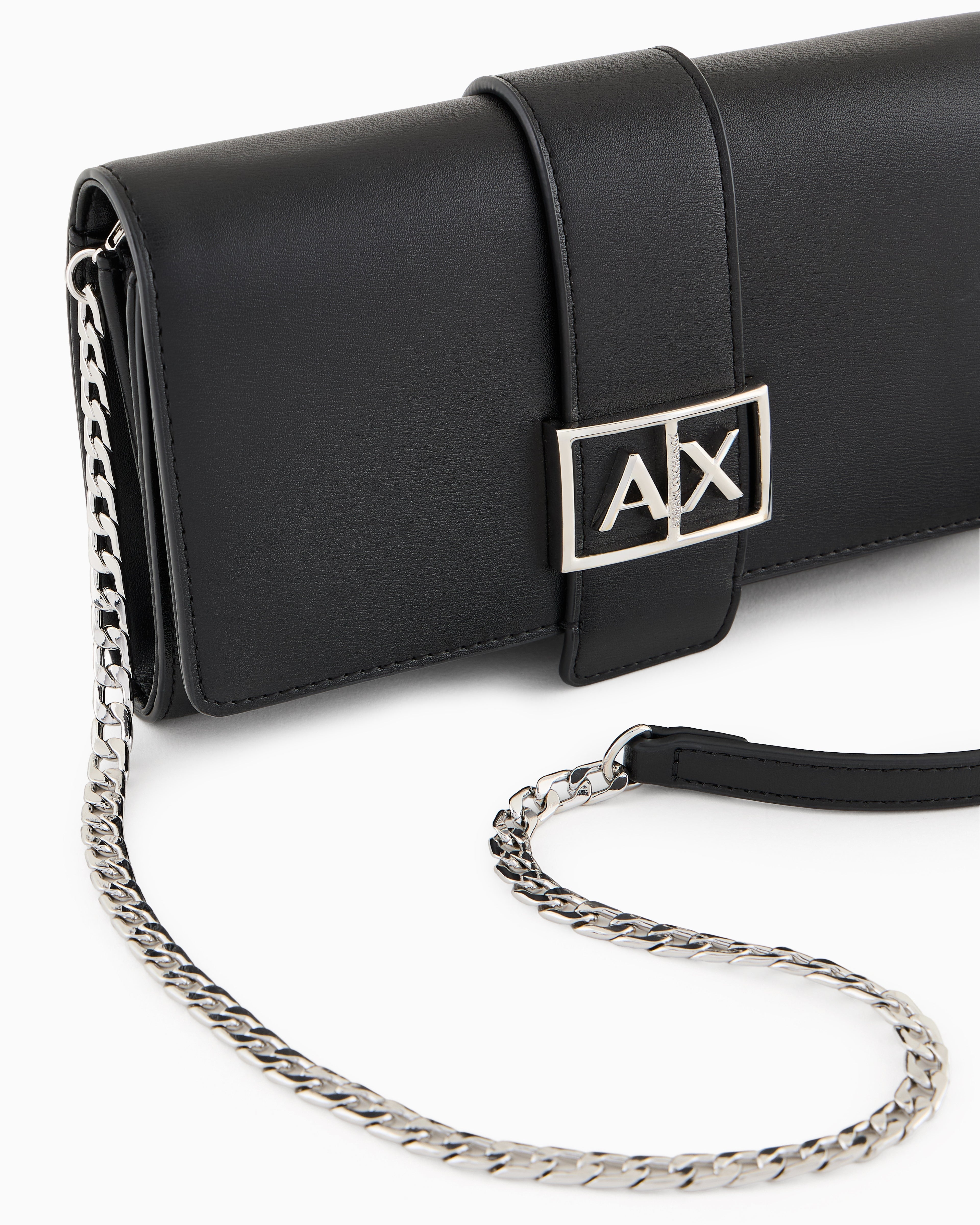 Дамска чанта портмоне с презрамка верижка Women’s wallet with shoulder strap Armani Exchange XW000358AF12039UC001 Black