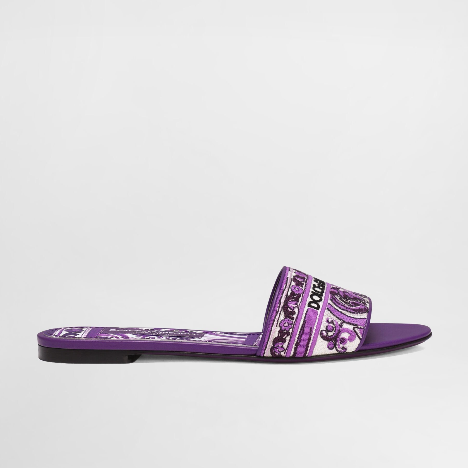 Дамски чехли Dolce & Gabbana Embroidered Sandal CQ0571 AV804 I03TN Lateral View