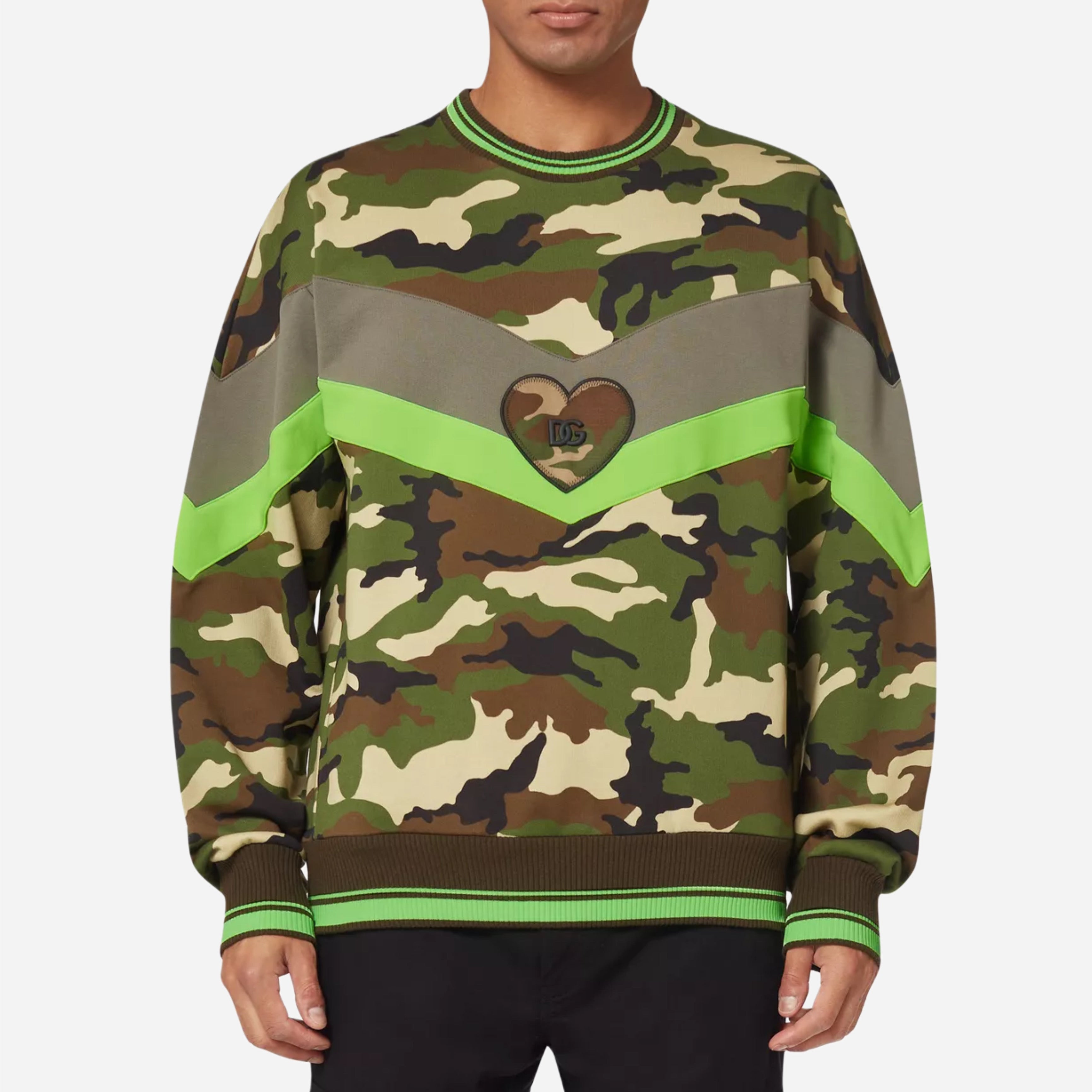 Мъжка луксозна памучна блуза с дълъг ръкав DOLCE & GABBANA Men’s Luxury Camouflage Sweatshirt