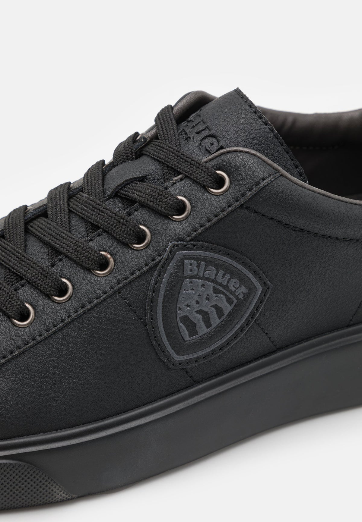 Blauer Black Polyester Athletic Sneakers