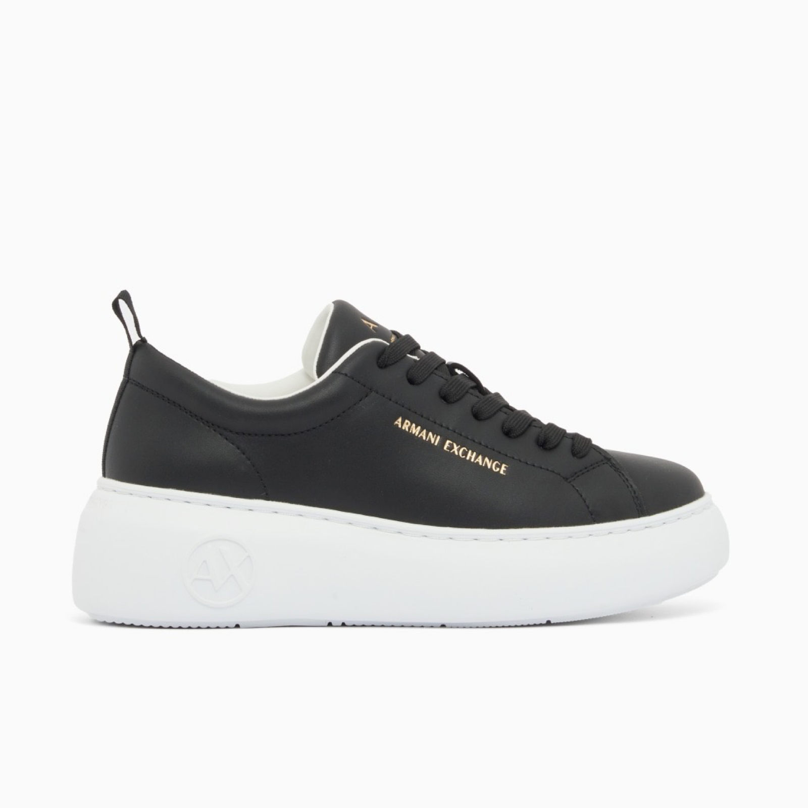 Дамски черни кецове Armani Exchange Women Sneakers XW002790 AF11912 UC001 Medial View