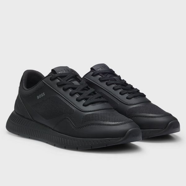 Мъжки черни маратонки Boss Titanium Runn 50568928 005 Men Sneakers Lateral View