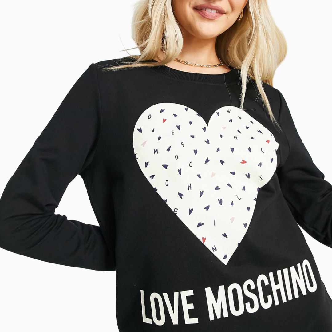 Дамска черна рокля Love Moschino W584719E2288