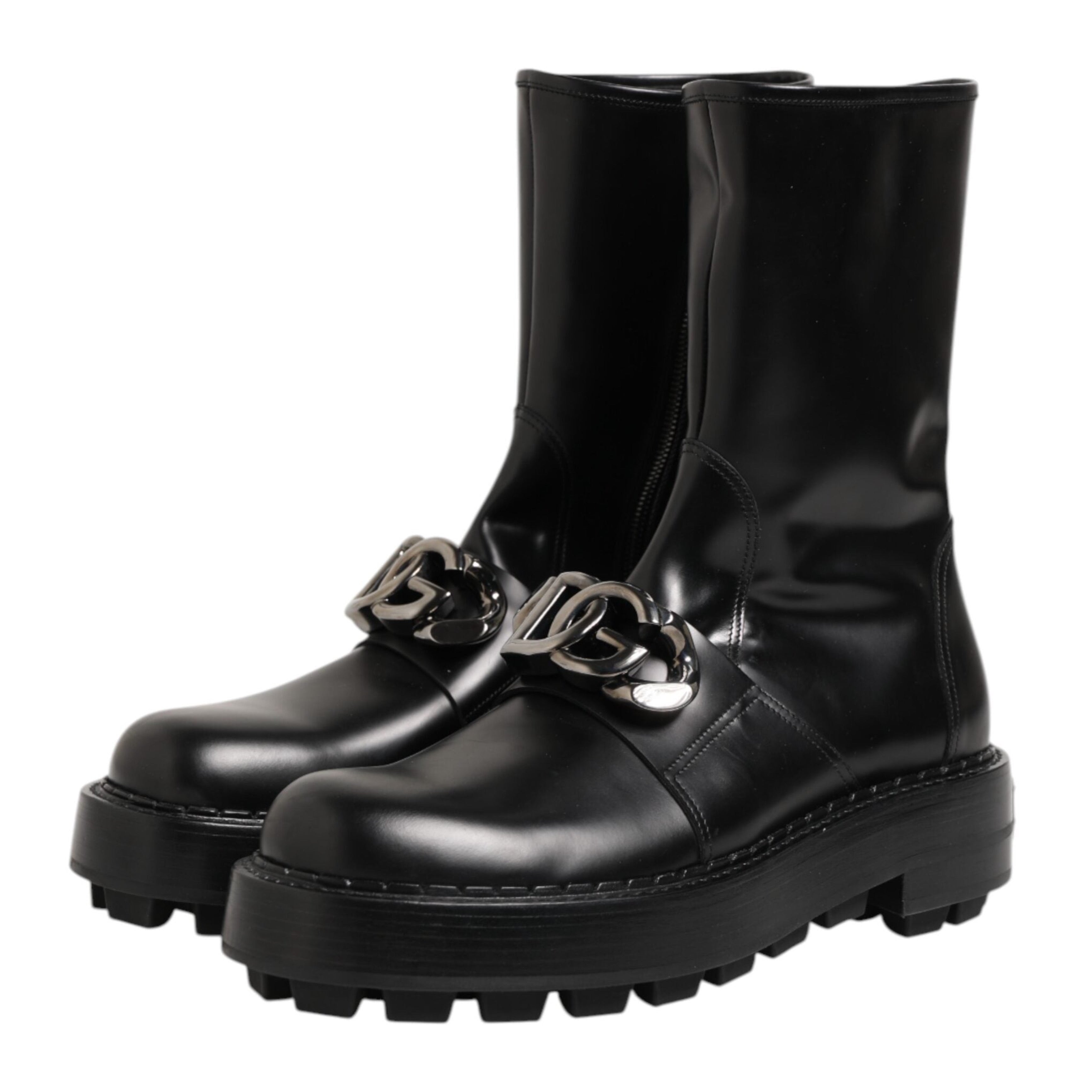 Мъжки ботуши Men’s biker boots DOLCE & GABBANA A70055 AB640 80999 Black