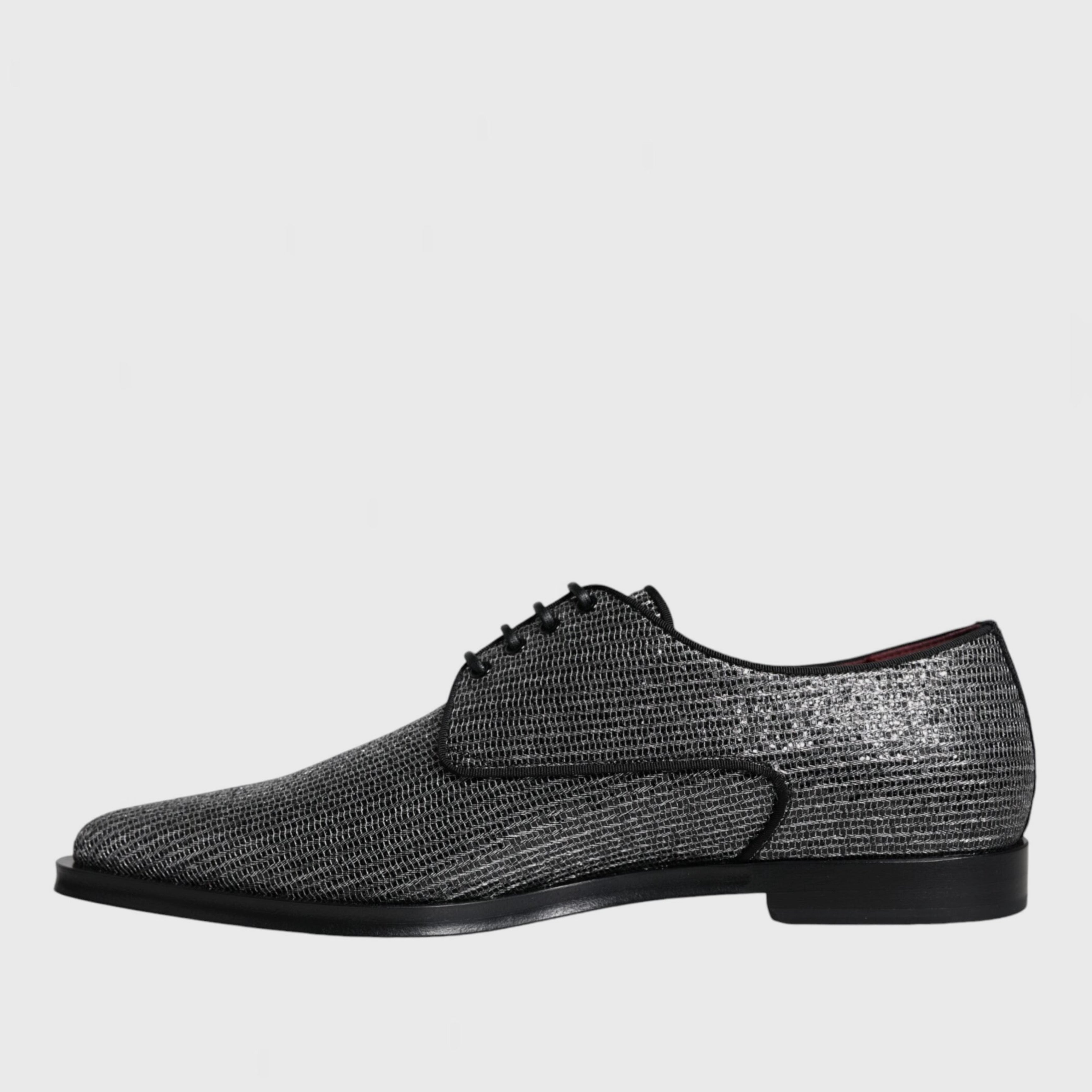 Мъжки луксозни сребристи официални обувки DOLCE & GABBANA Men’s Luxury Silver Derby Formal Shoes