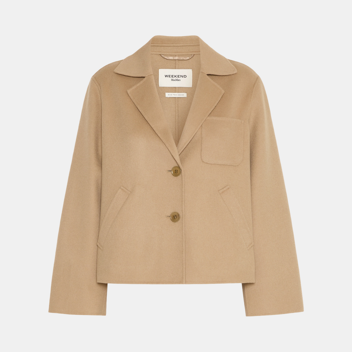 Max Mara Double Cropped Jacket WE5046026106063 CAMEL Front View