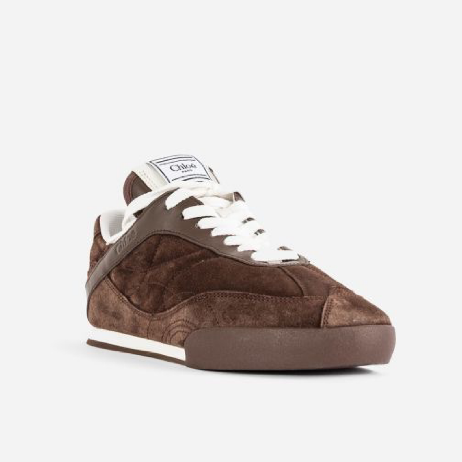 Chloé Suede Kick Women Sneakers CHC25A07IMS Lateral View