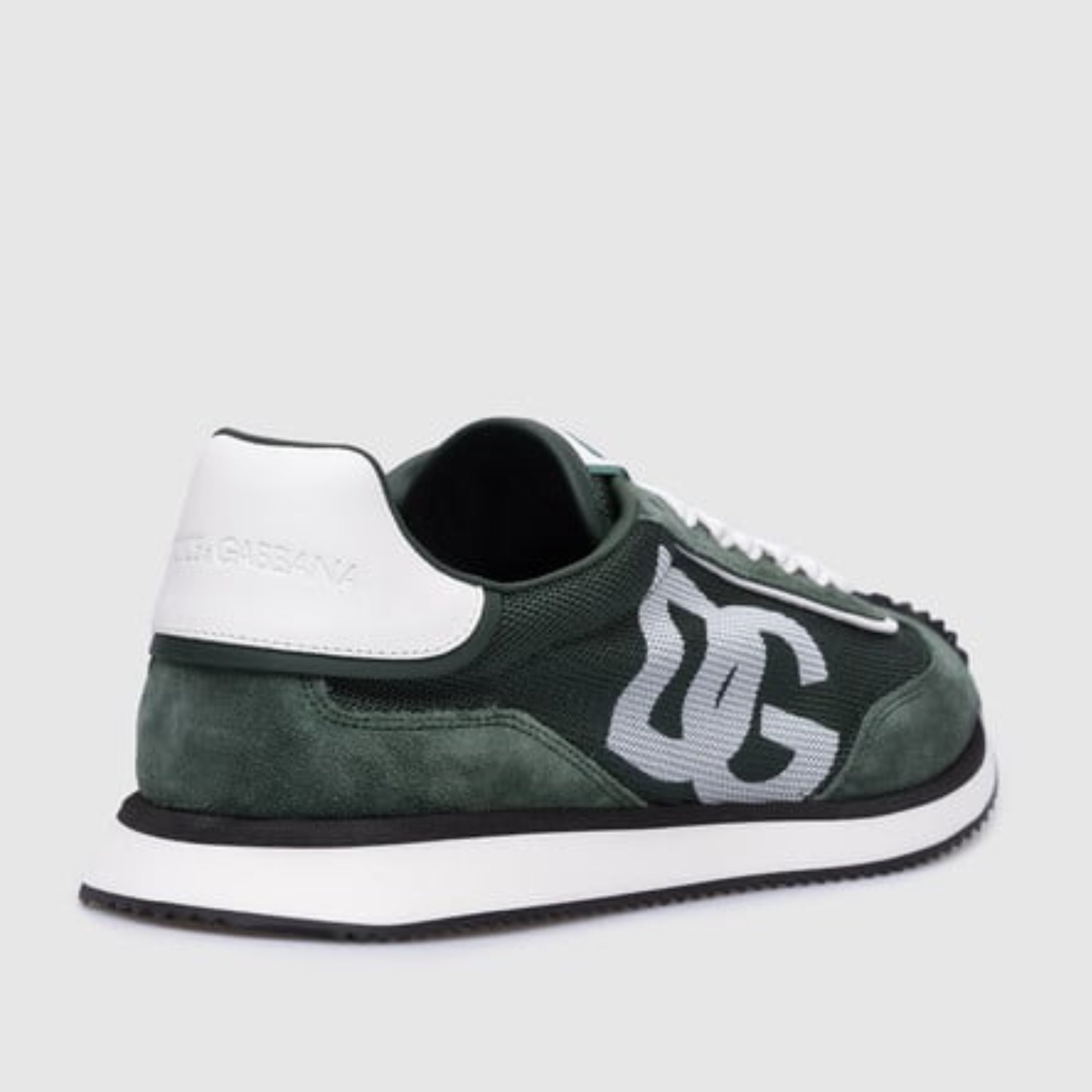 Мъжки луксозни маратонки в зелено DOLCE & GABBANA Cushion Men’s Luxury Calfskin Green Sneakers