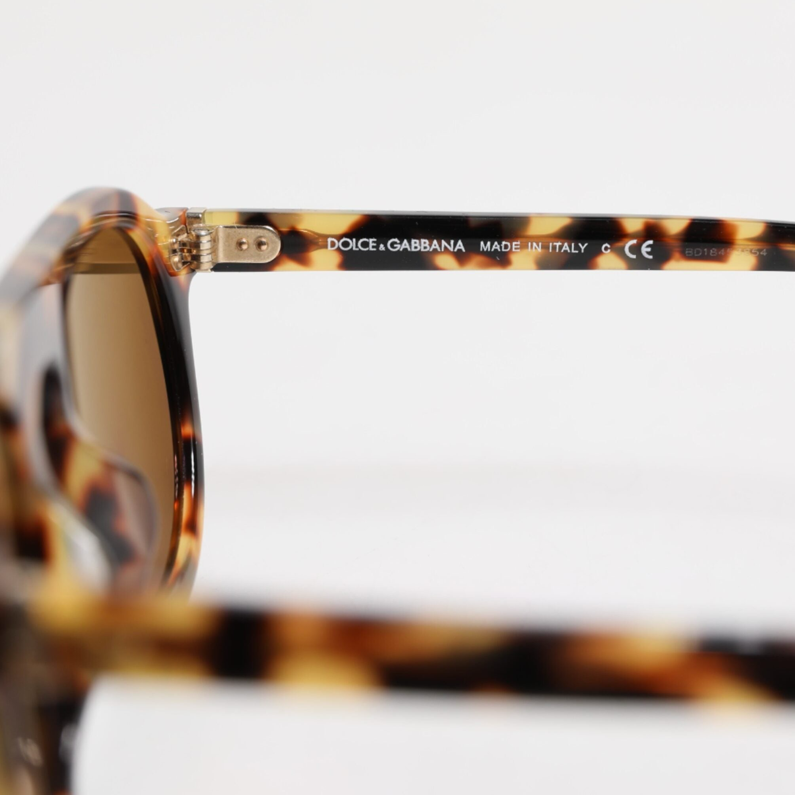 Dolce & Gabbana Brown Acetate Round Leopard Print Sunglasses