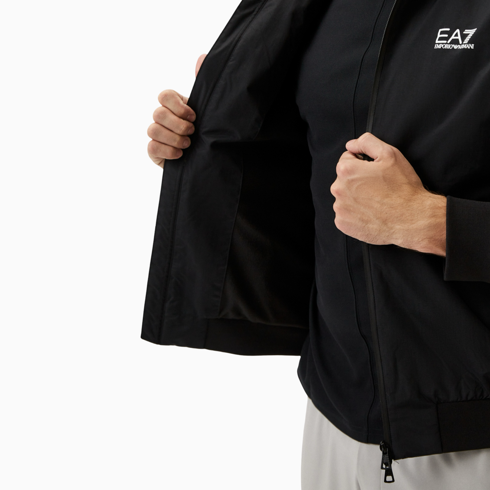 Мъжко черно яке EA7 Emporio Armani Men Jacket 8NPB21 PNFZZ Close-Up