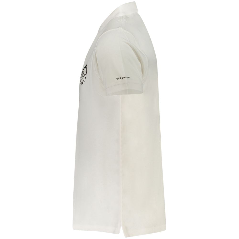 Мъжка поло тениска Men’s polo shirt Trussardi Beachwear TRU25MPL01 White side view