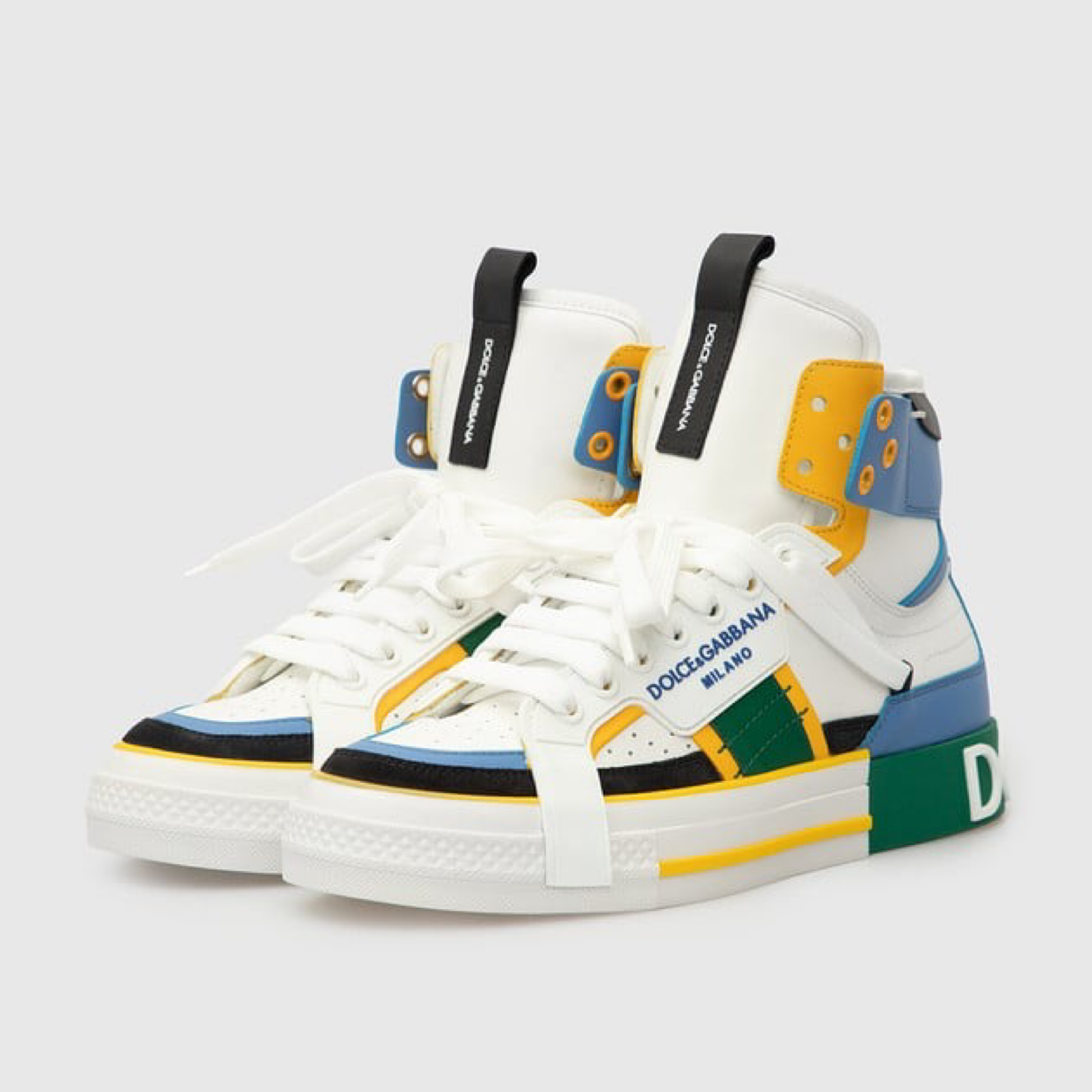 Dolce & Gabbana Custom 2.Zero High Top Men Sneakers Medial View
