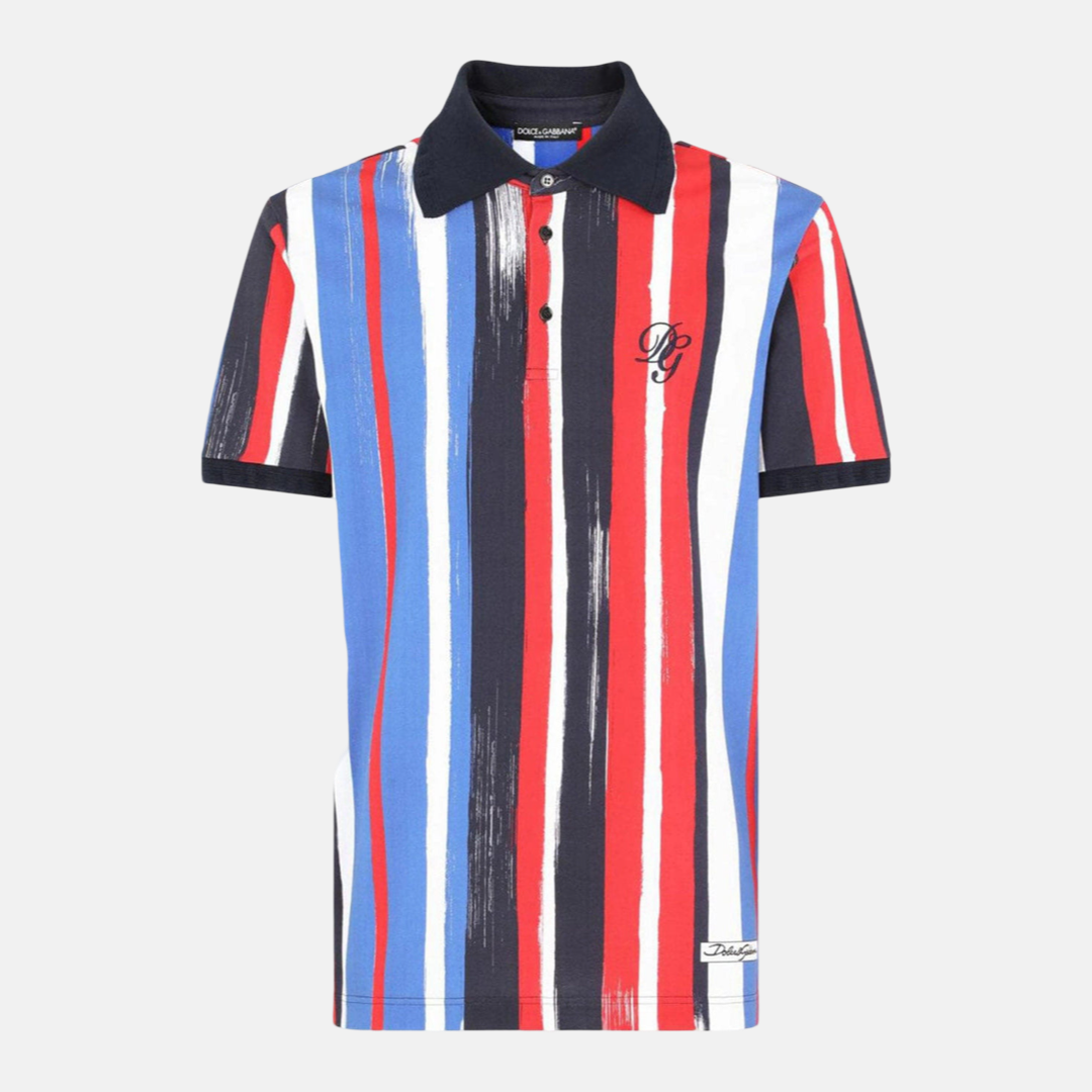 Мъжка поло тениска Dolce & Gabbana 
Striped Cotton Polo