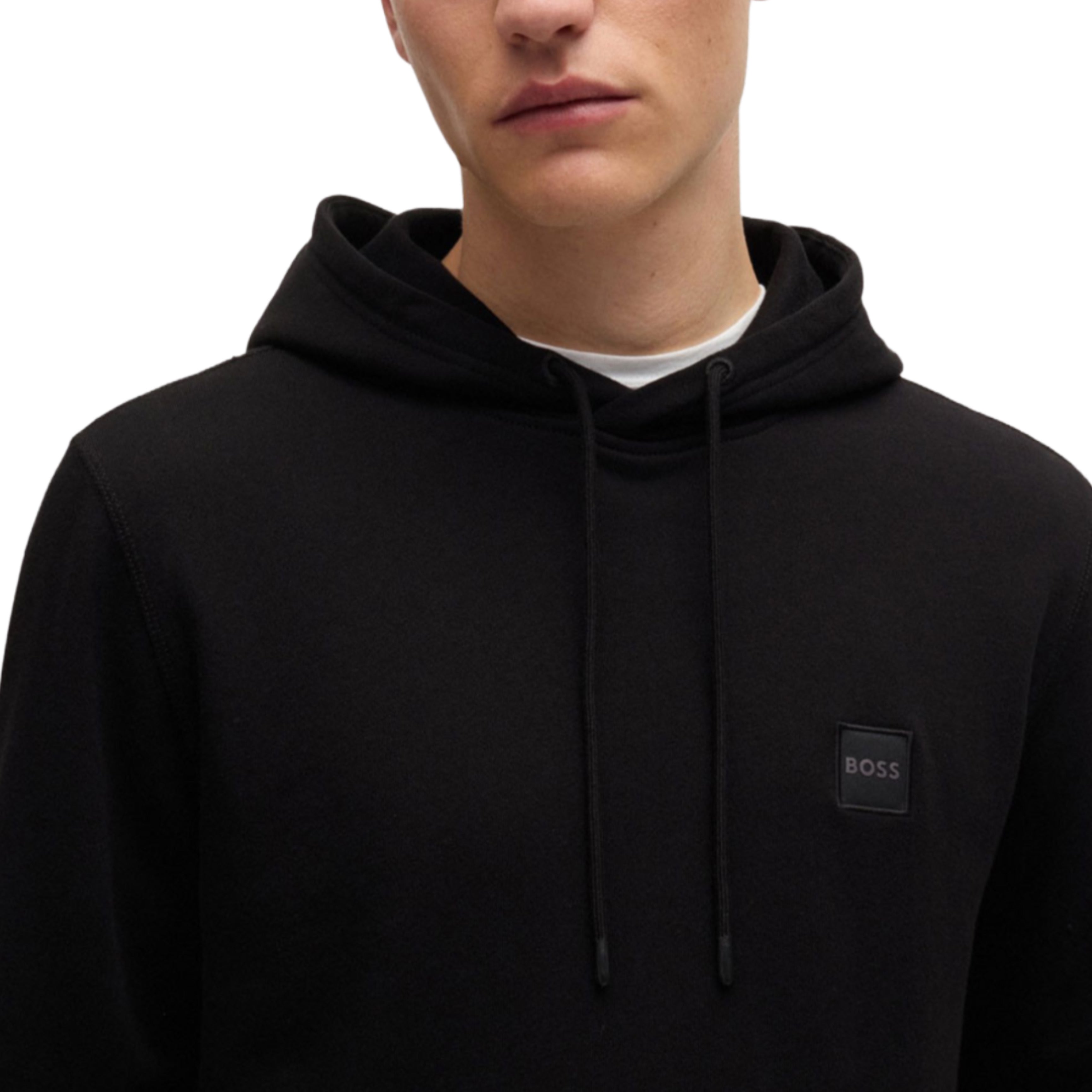 Мъжки суичър Men’s cotton sweatshirt Hugo Boss We Talk 50509314 Black close-up view