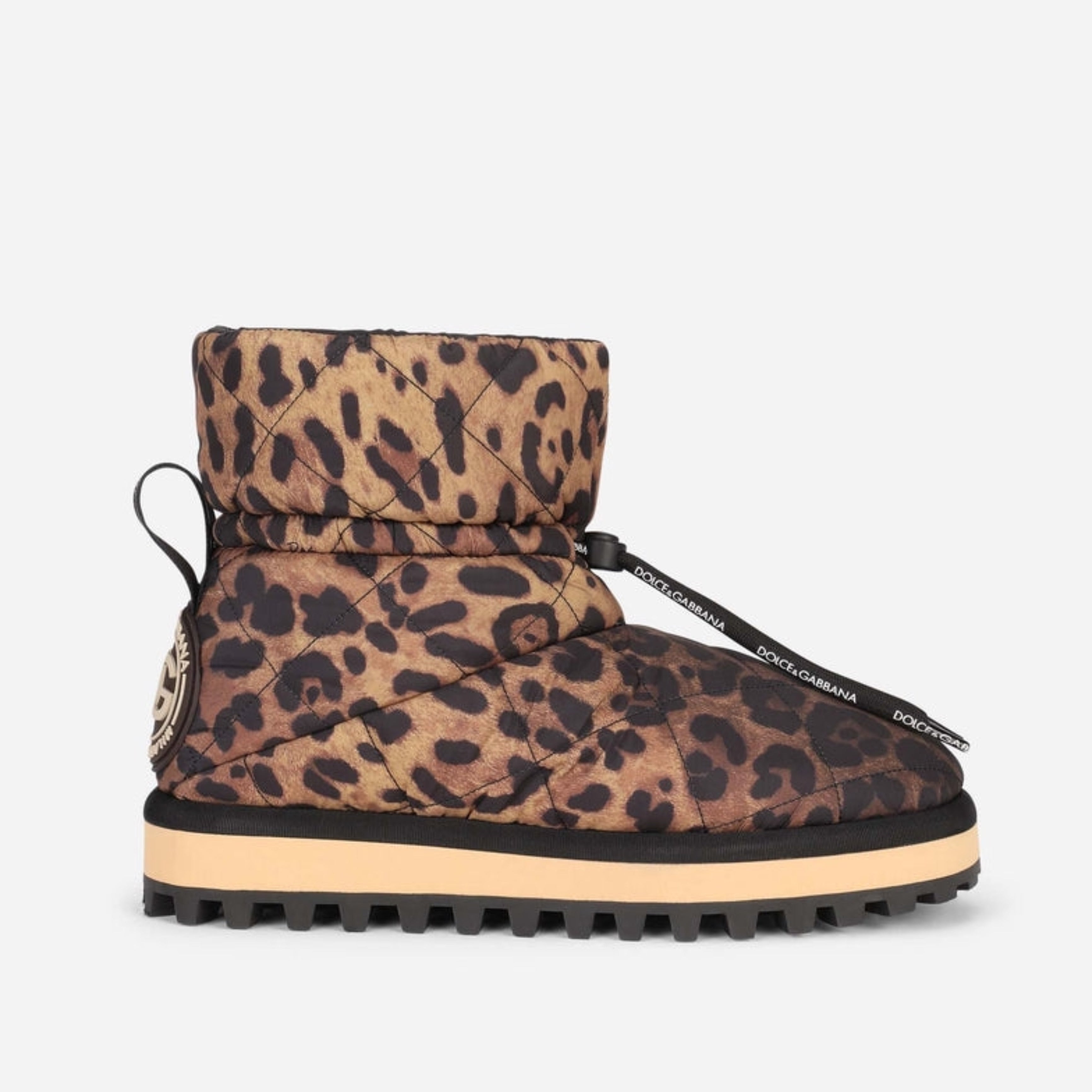 Мъжки екстравагантни апрески Dolce&Gabbana Brown Leopard Ankle Boots