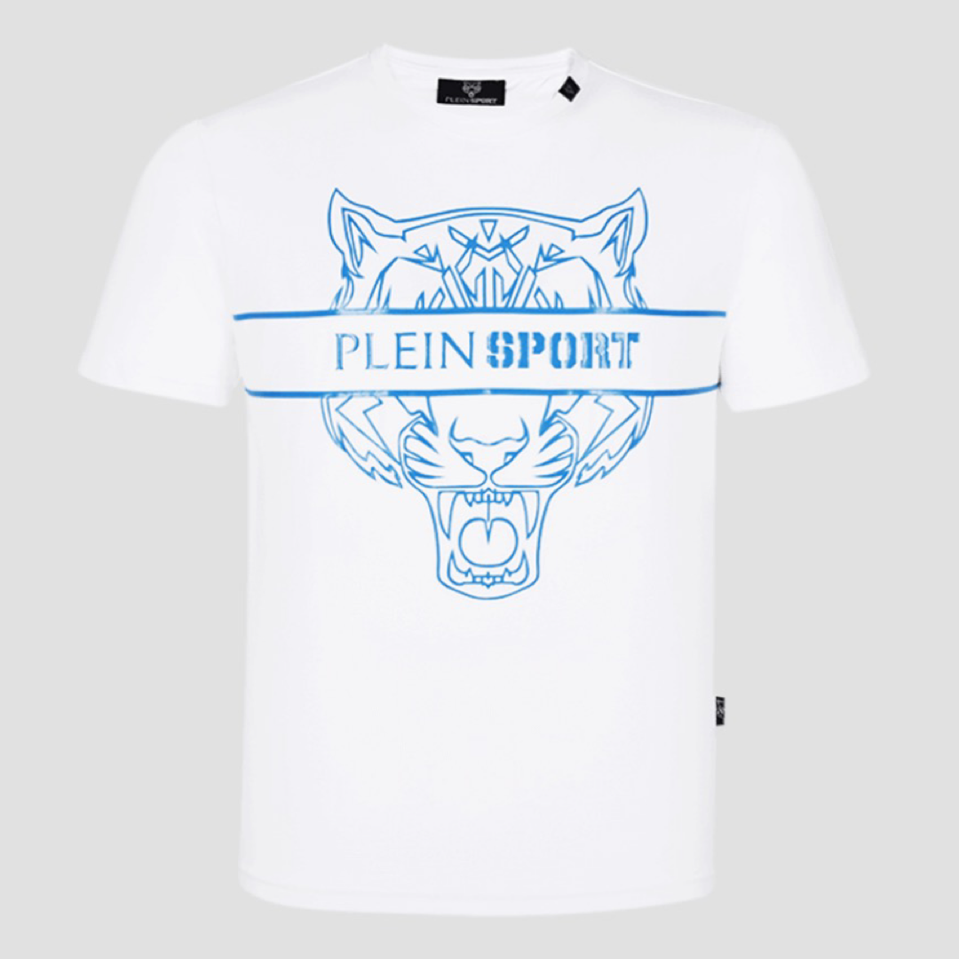 Мъжка бяла тениска Plein Sport TIPS112 BIANCO 01