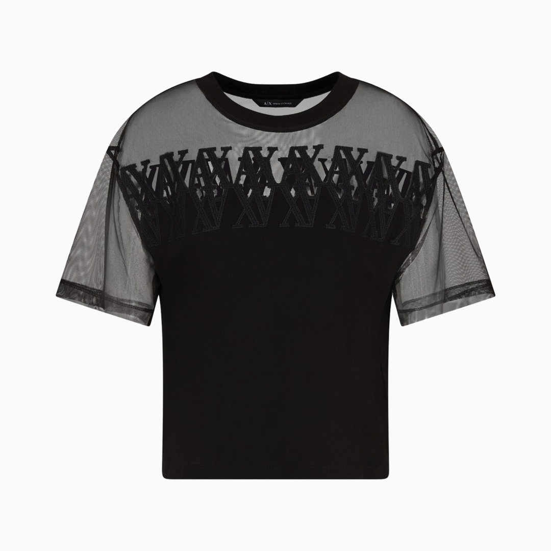 Дамска черна тениска Armani Exchange XW000516 AF10359