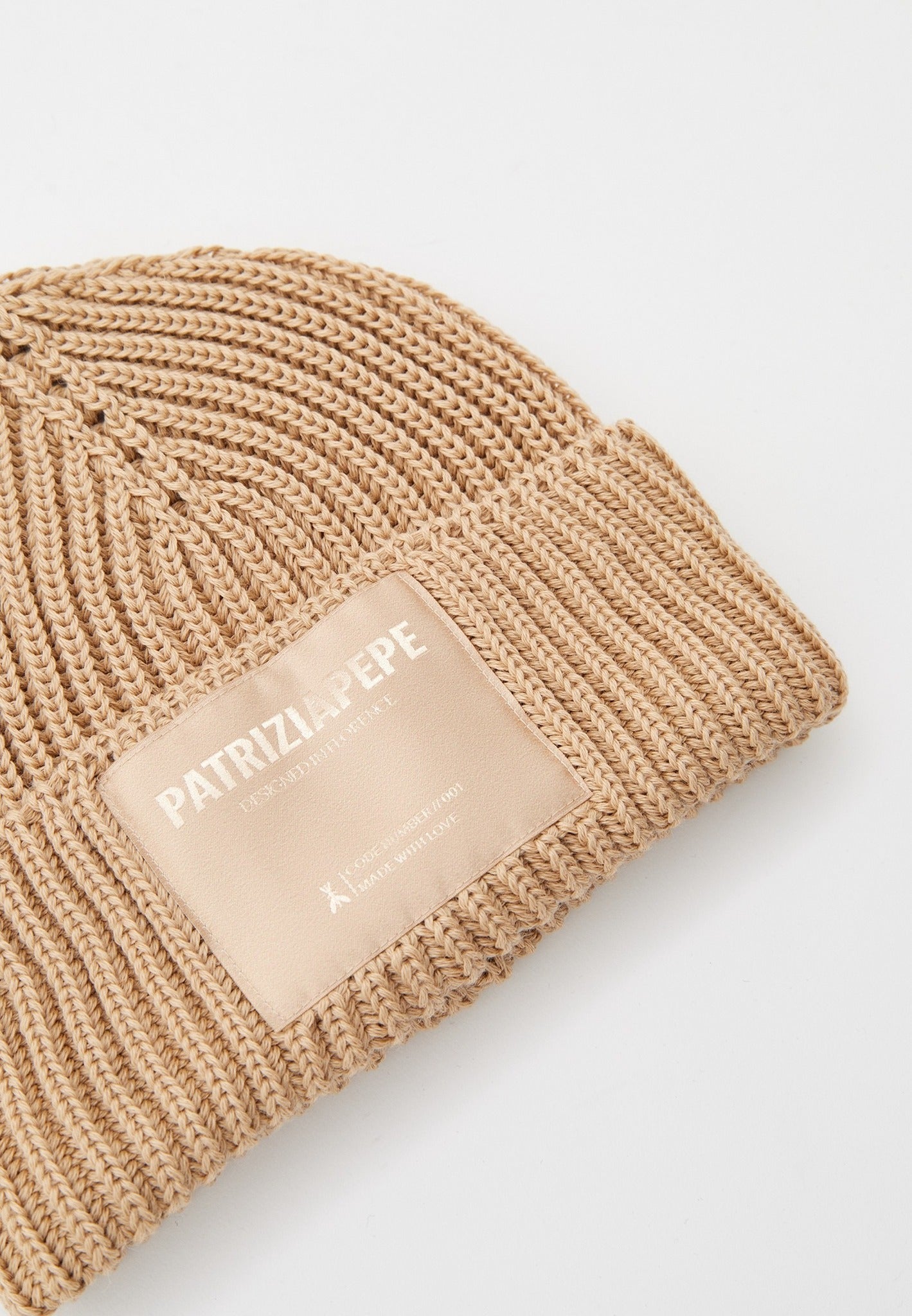 Дамска есенно-зимна шапка Women’s hat Patrizia Pepe 2F0048 K070 B778 Beige