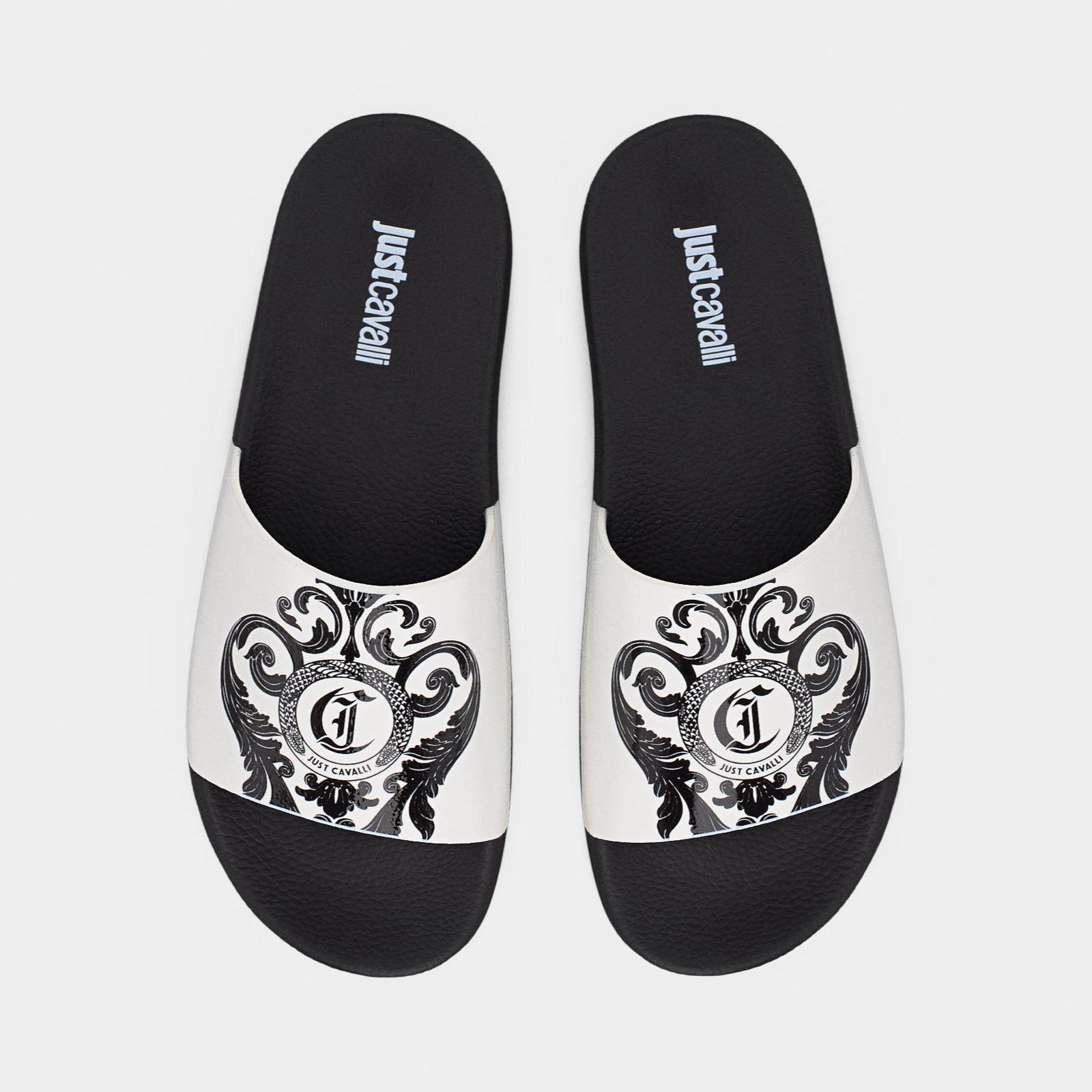Мъжки чехли Just Cavalli Fondo Pool Men Slippers 80QA3SZ3ZSE54-L01 Top View