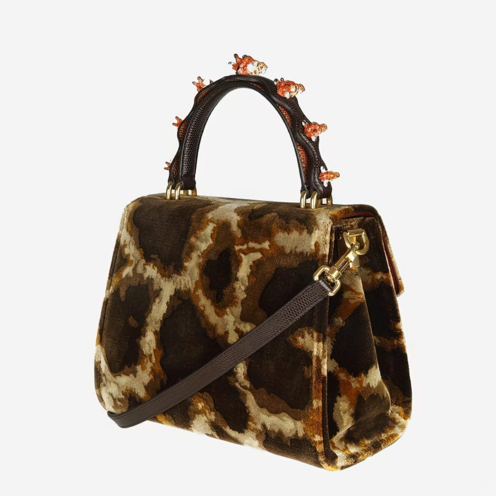 Дамска чанта Dolce & Gabbana Giraffe Pattern Welcome Handbag