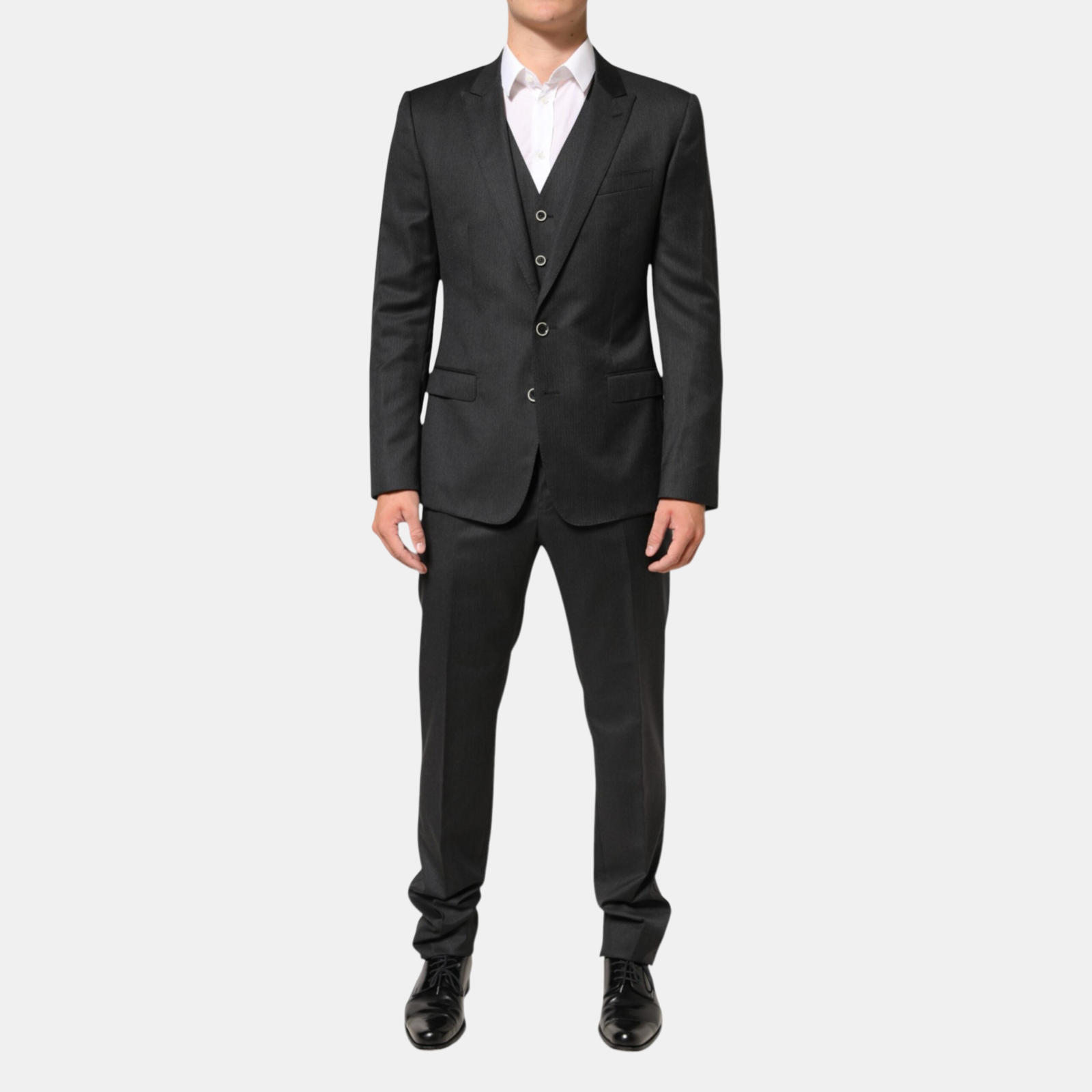 Dolce & Gabbana Floral Brocade MARTINI 3 Piece Men Suit Front View