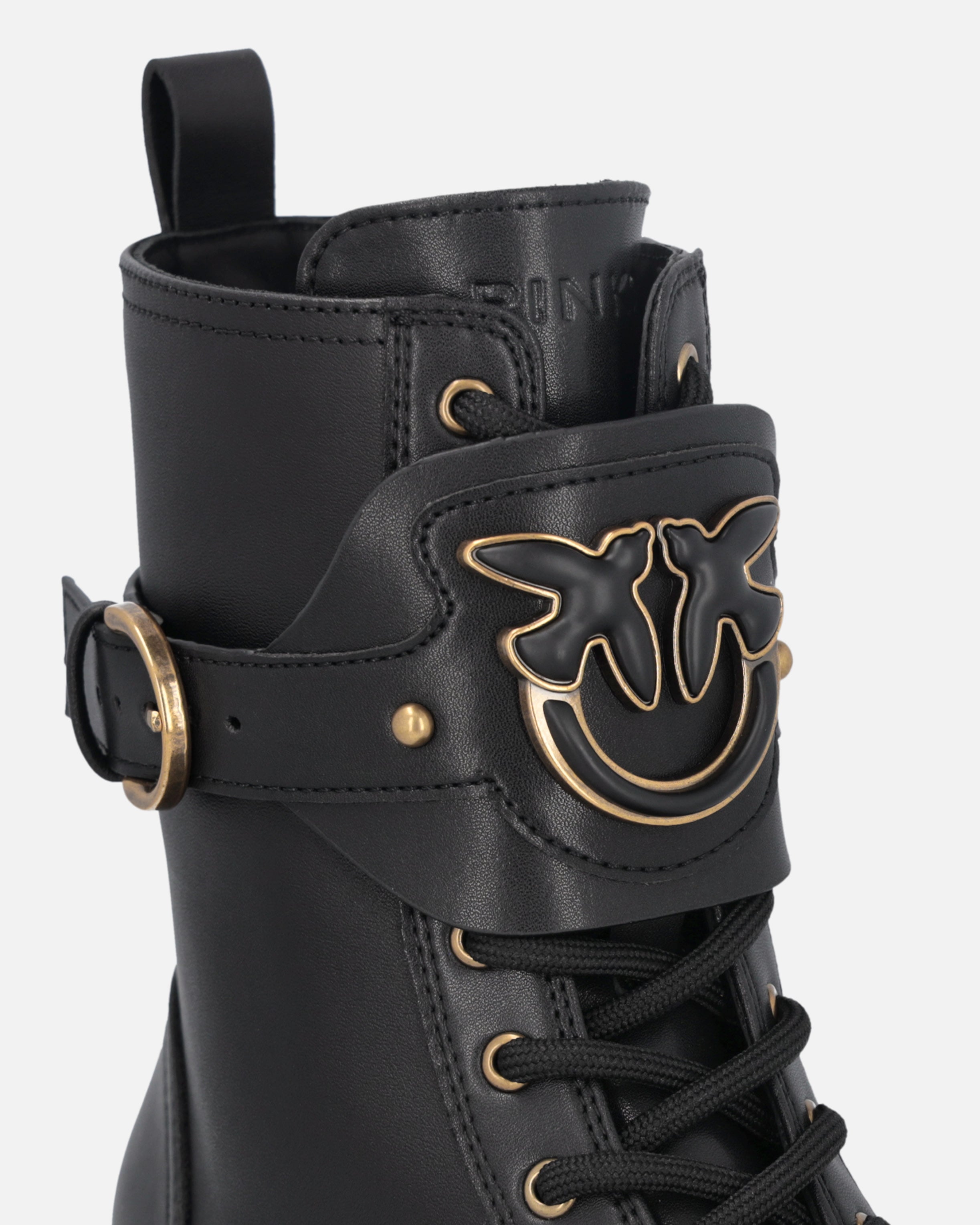Дамски боти кубинки Women’s ankle boots PINKO Mia 7 SD0147P001 Z99 Black logo view