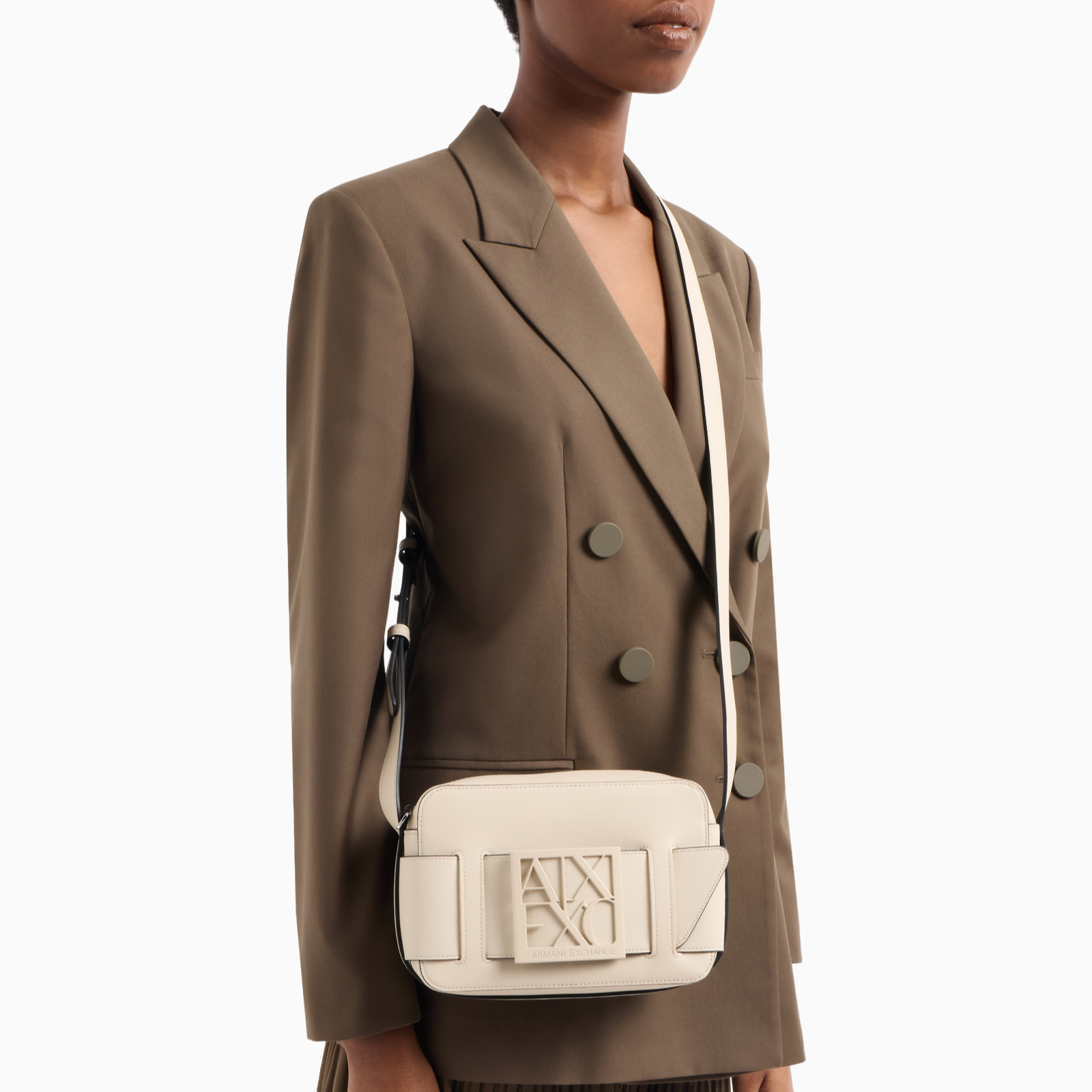 Дамска бежова чанта Armani Exchange Women Crossbody Bag 942699 0A874 U1092 Model View