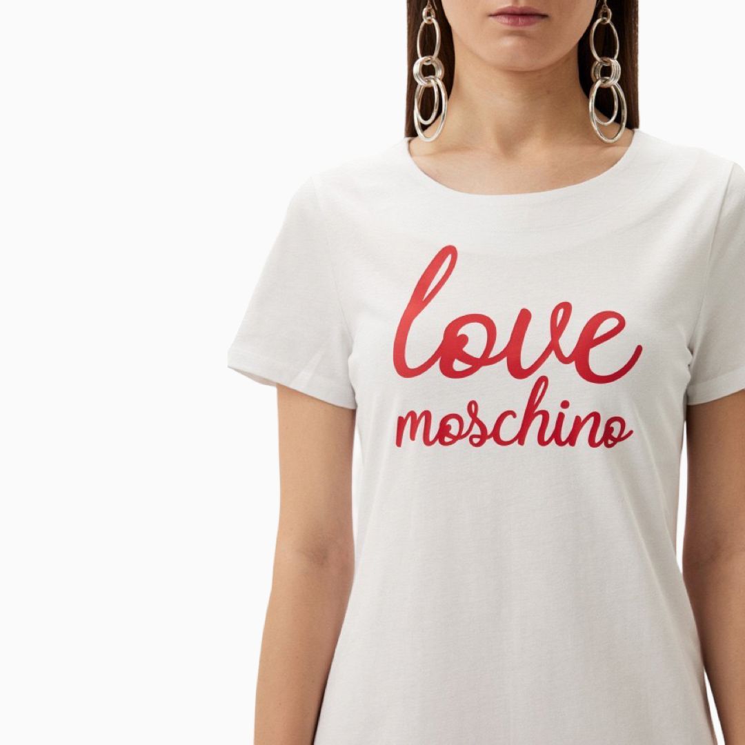 Дамска бяла рокля Love Moschino W592927M4405