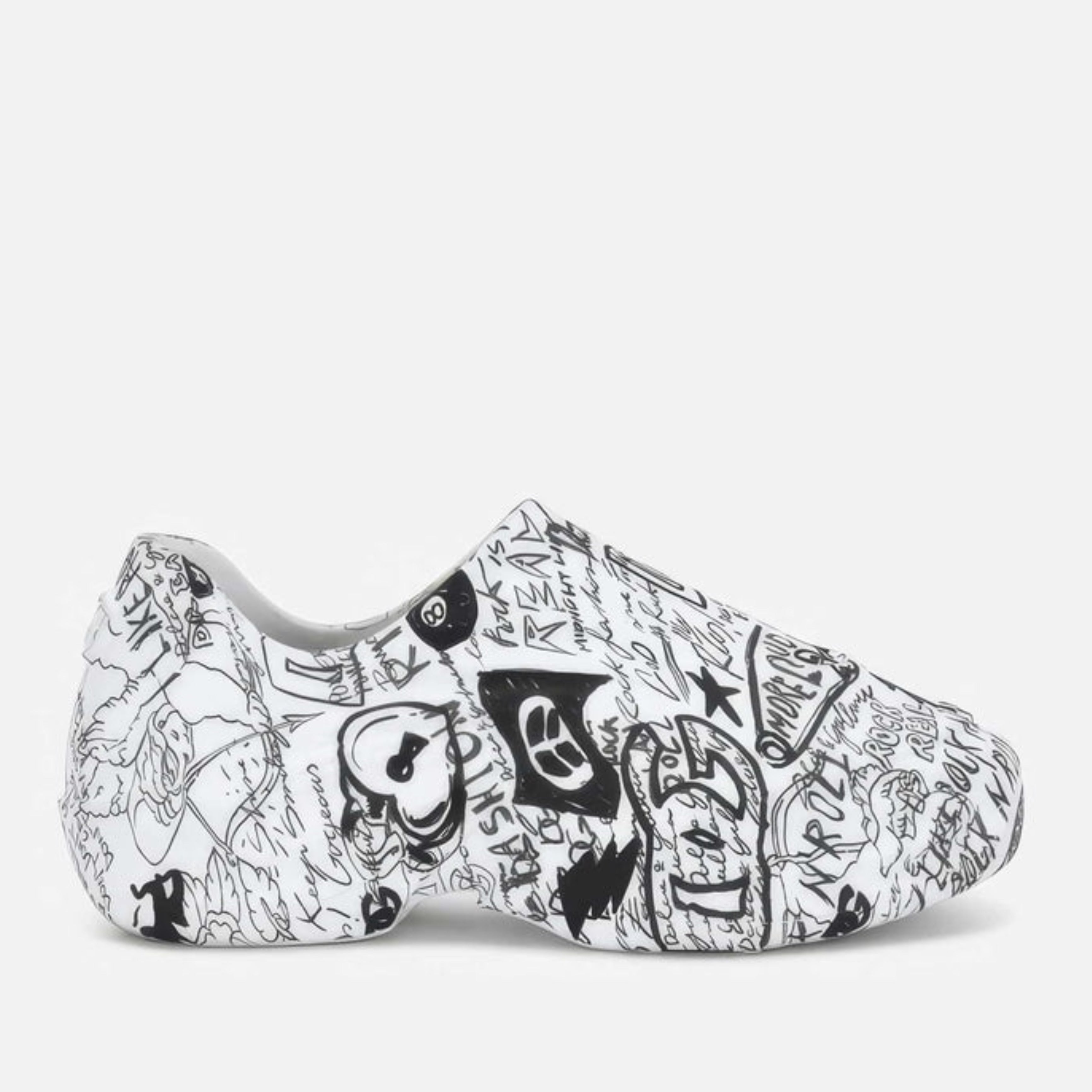 Мъжки кецове Dolce & Gabbana White Black Graffiti Daymaster Sneakers