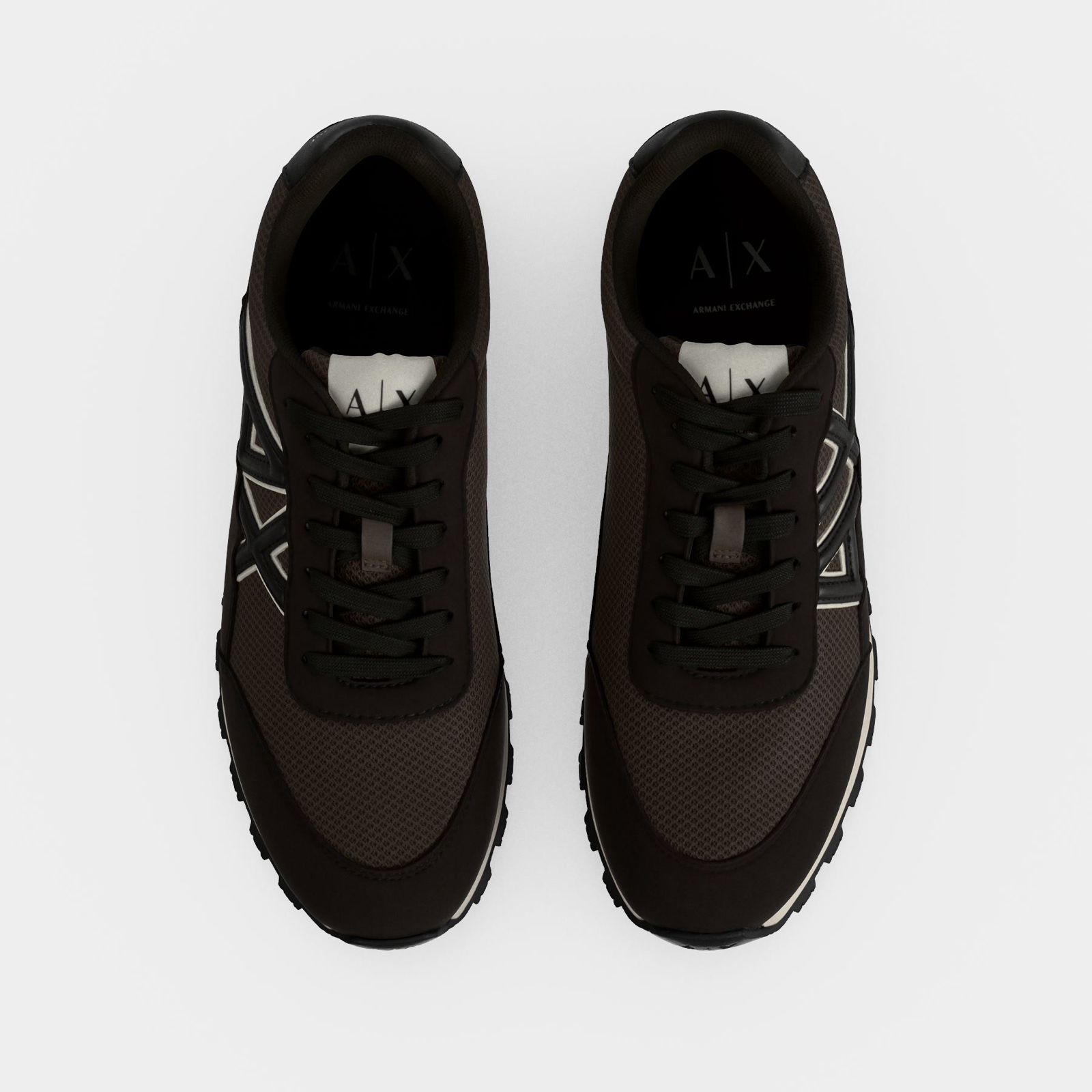 Мъжки кафяви маратонки Armani Exchange Men Sneakers XM001960 AF19388 M6572 Top View