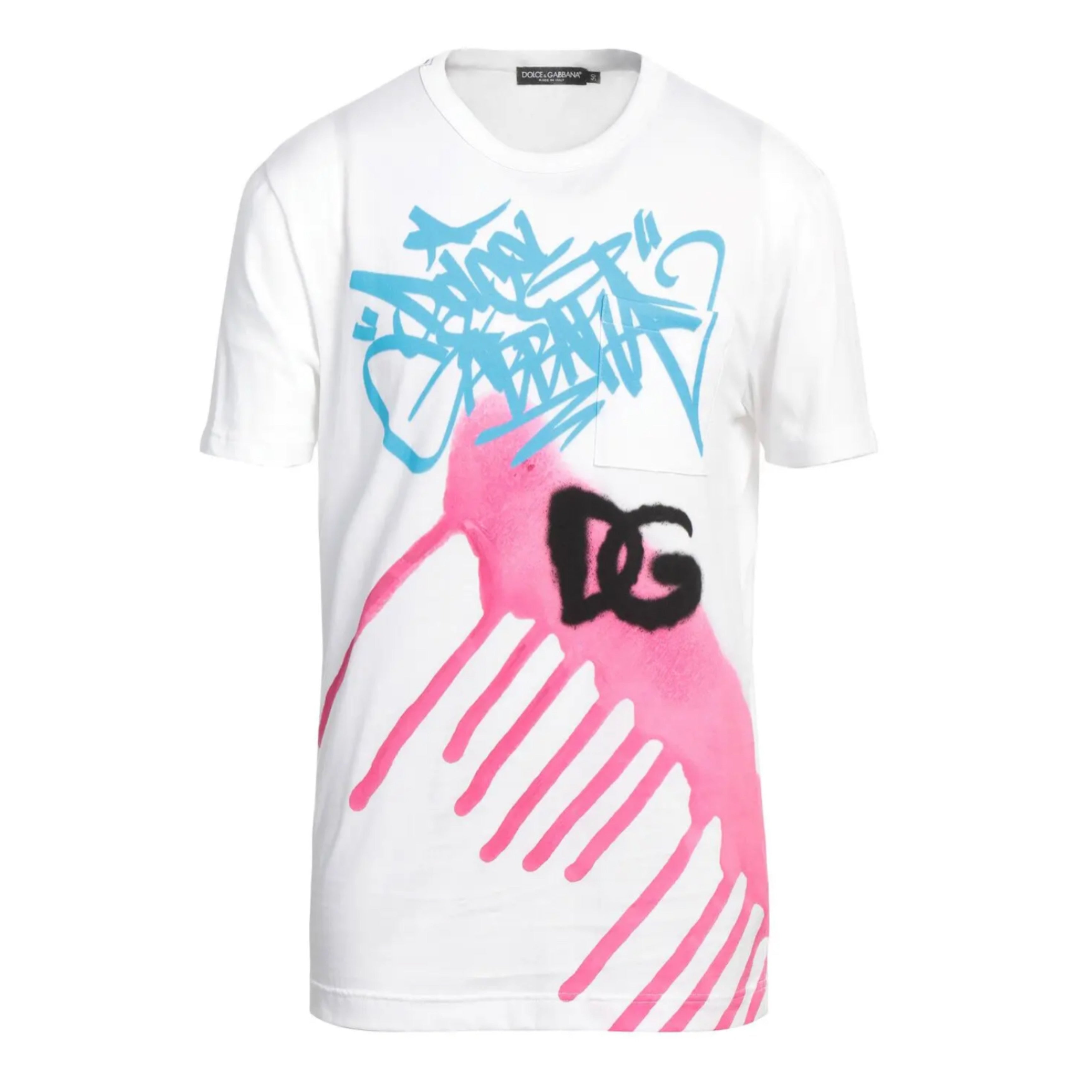 Мъжка тениска Men’s t-shirt DOLCE & GABBANA G8PA5T HI70P White front view