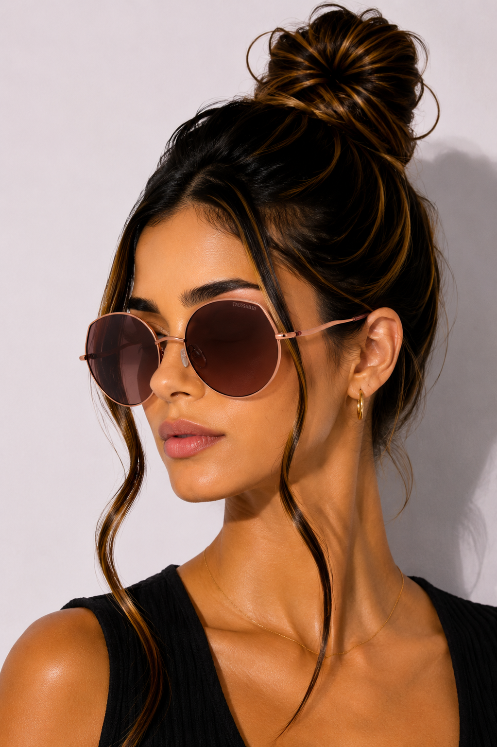 Trussardi дамски метални слънчеви очила 