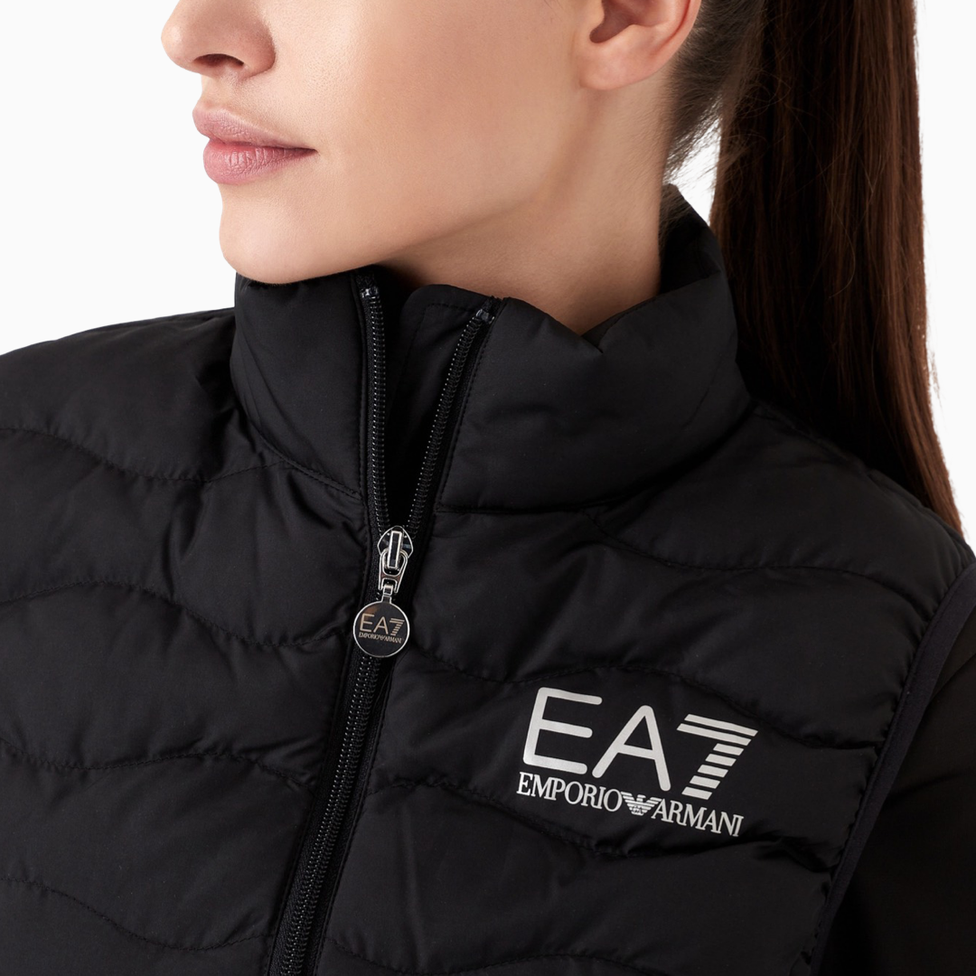 Дамски пухен черен елек EA7 Emporio Armani Core Lady 8NTQ08 TNF8Z 1200