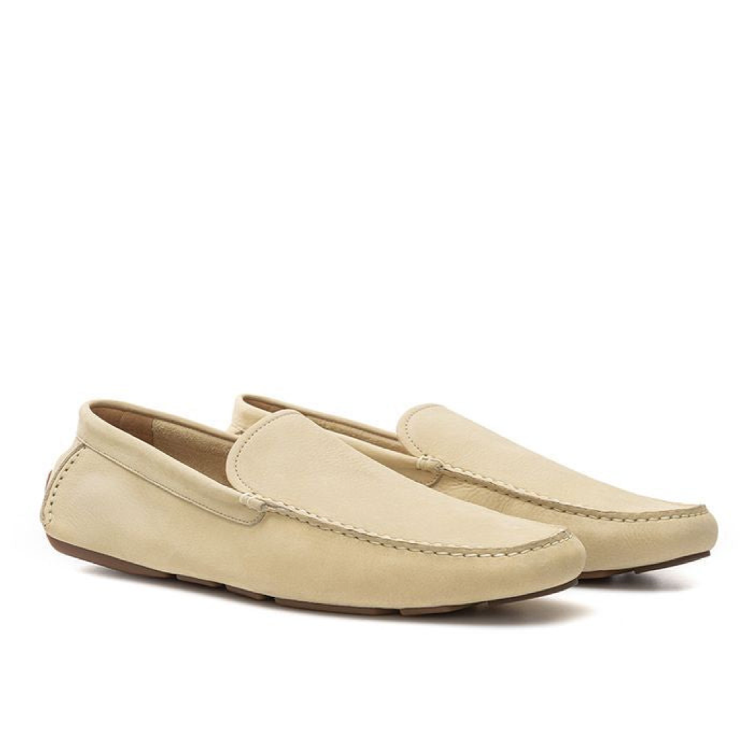 Мъжки мокасини Bally Beige Suede Loafer