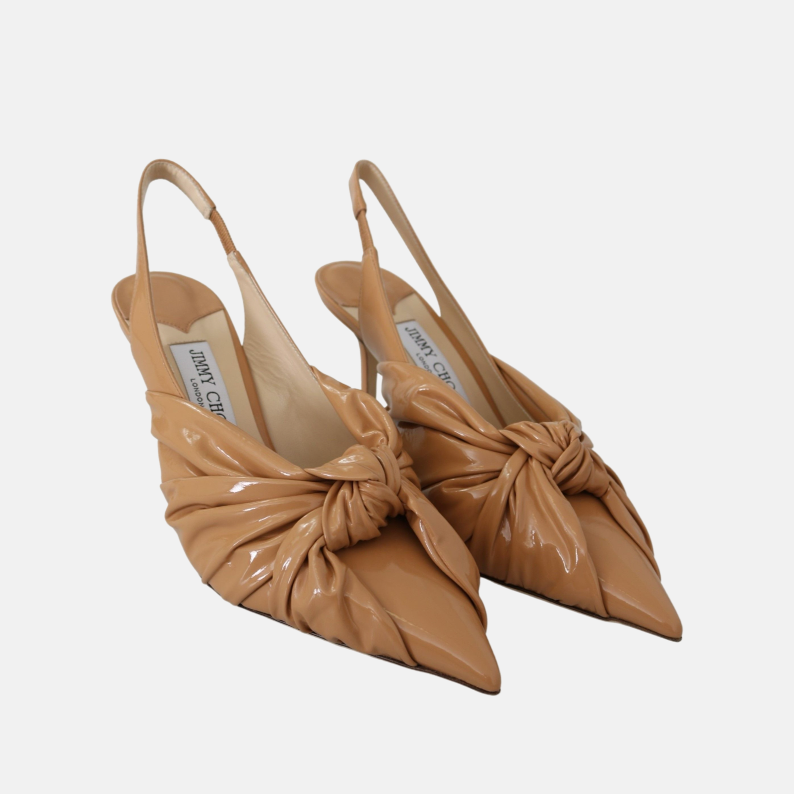 Токчета Jimmy Choo Annabel 85 Knotted Leather Slingback Pumps