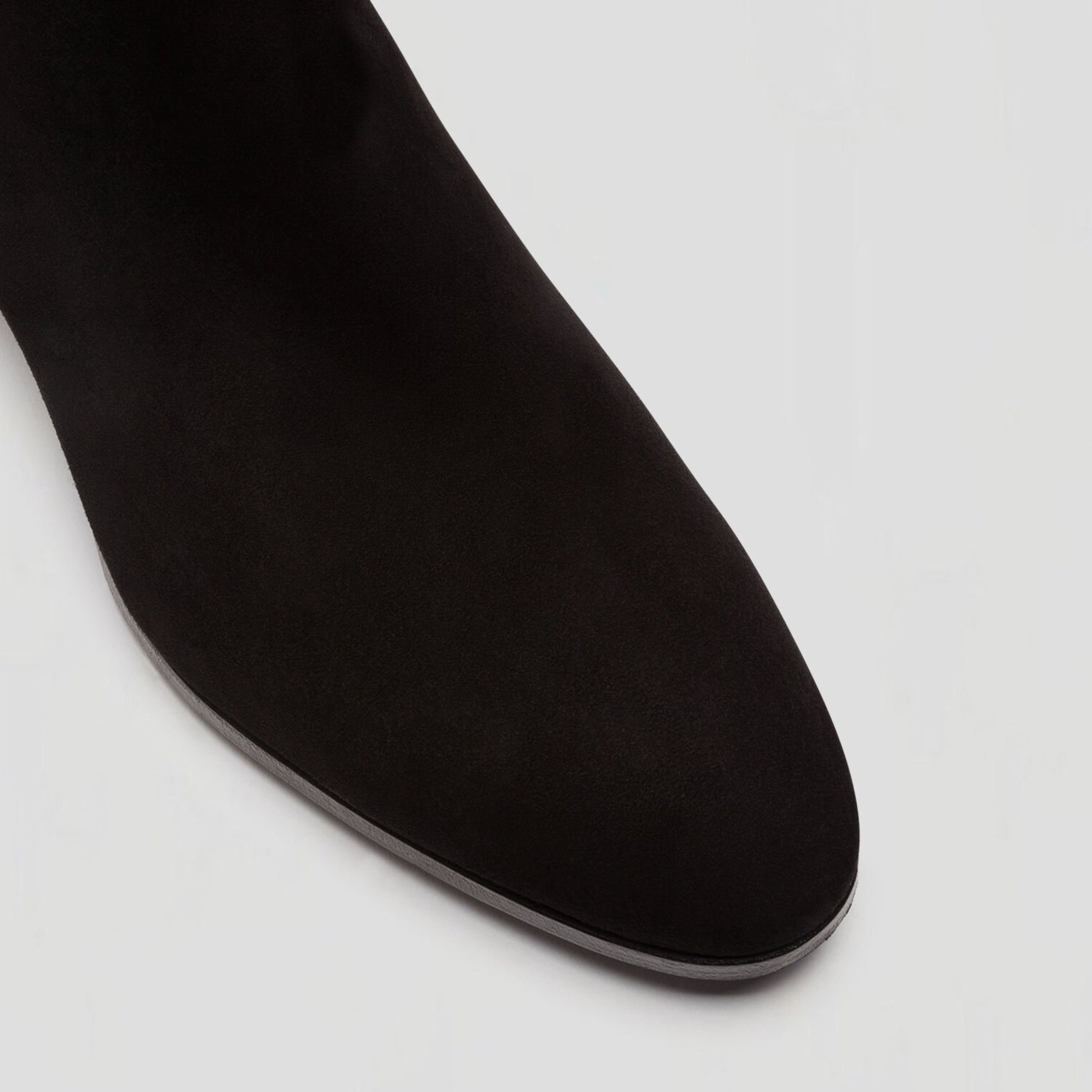 Мъжки луксозни черни велурени боти тип Челси DOLCE & GABBANA Men’s Naples Luxury Suede Leather Chelsea Ankle Boots