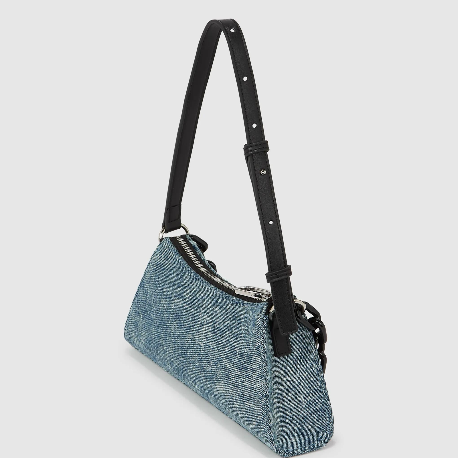 Дамска дънкова чанта Karl Lagerfeld Denim Chain Shoulder Bag B2W301231ES Back View
