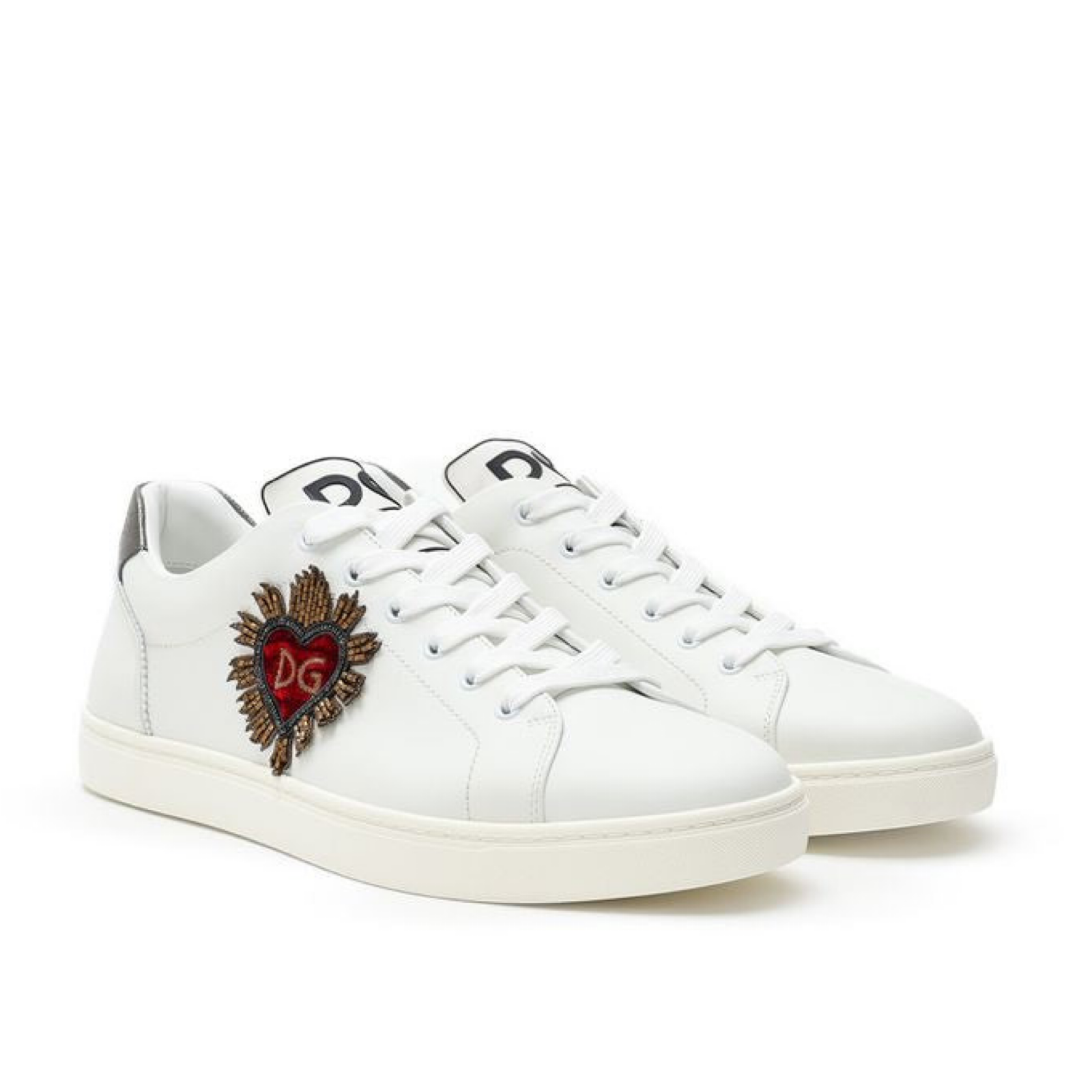 Dolce & Gabbana Portofino Sacred Heart Men Sneakers CS1640 B55458B441 Medial View