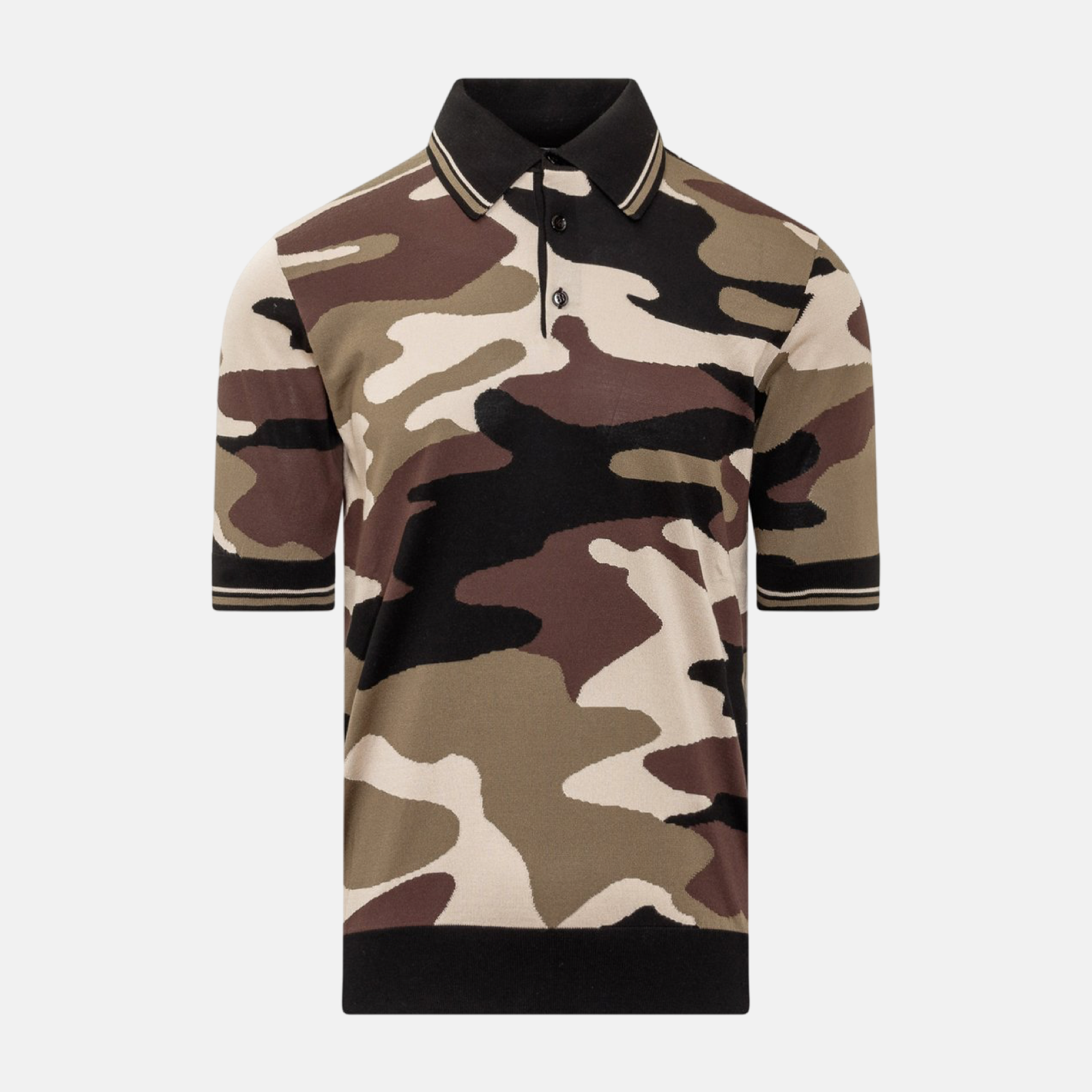 Мъжка копринена камуфлажна поло тениска Multicolor Camouflage Men Polo