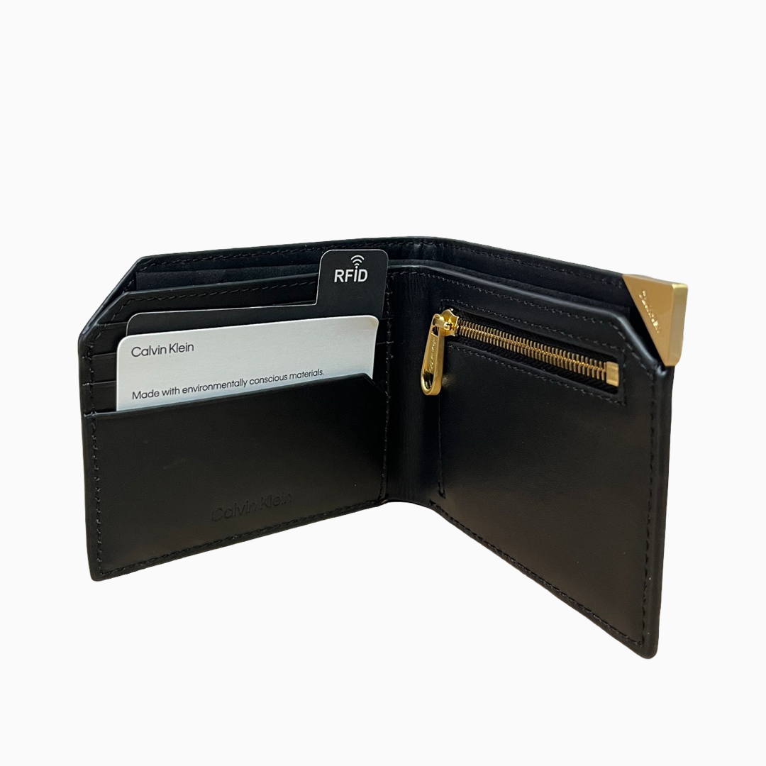 Мъжки портфейл от естествена кожа в кутия Men's wallet Calvin Klein K50K509995 Black