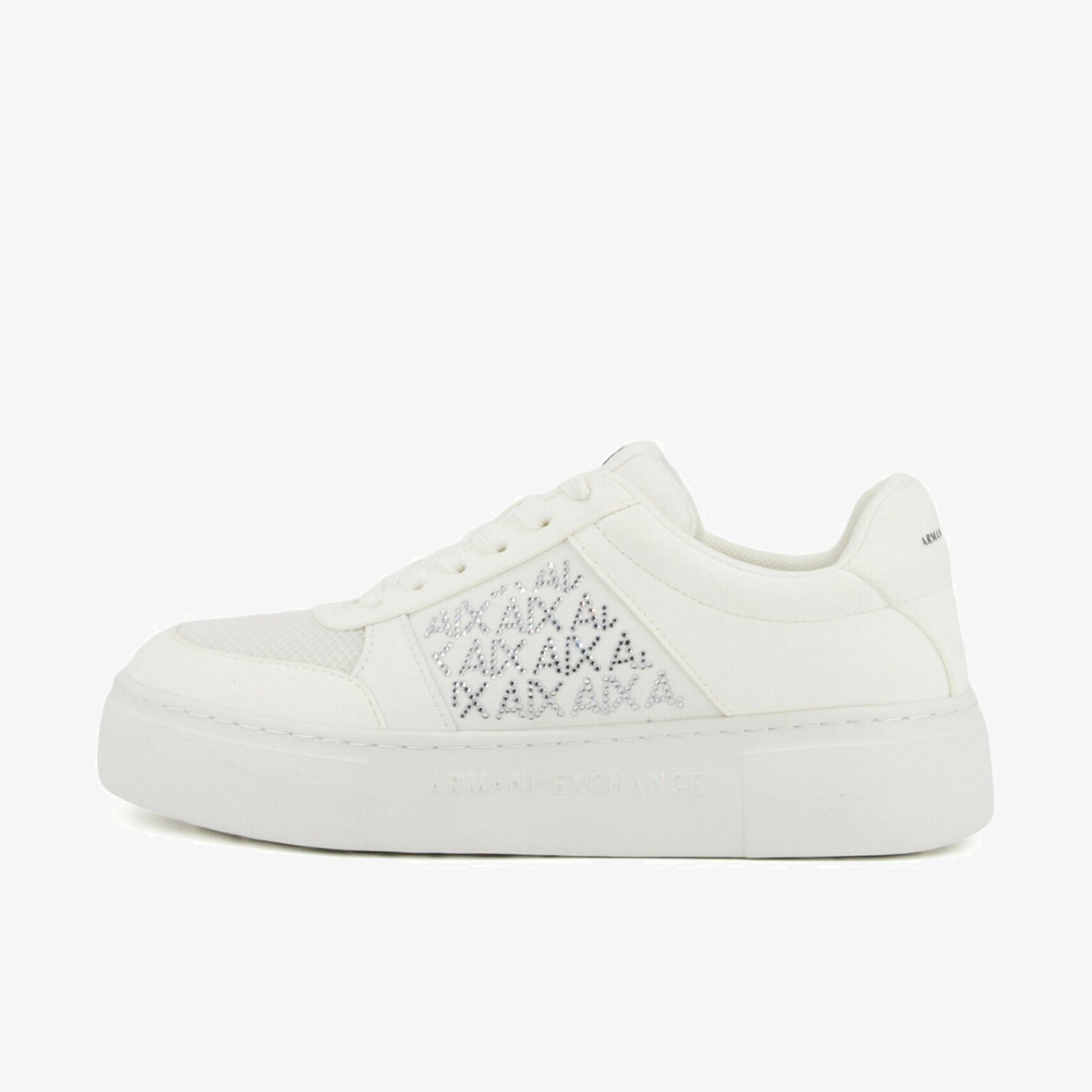 Дамски бели кецове Armani Exchange Women Sneakers XW002788 AF23057 U0011 Lateral View