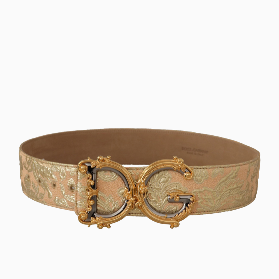 Дамски колан DOLCE & GABBANA Elegant Leather Belt with Logo Buckle