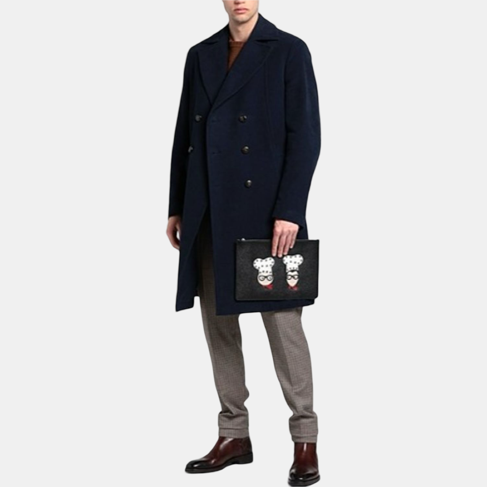 Dolce & Gabbana #DGFAMILY Embellished Men Clutch Bag Model View