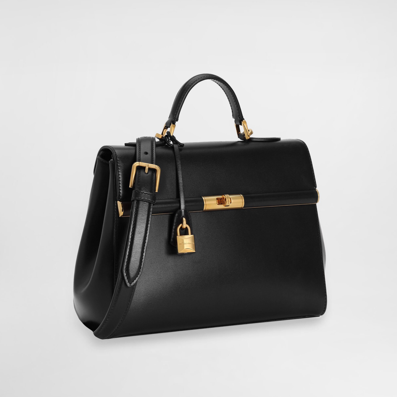 Dolce & Gabbana Marlene Palmellato Leather Handbag BB7932A3G1980999 Side View