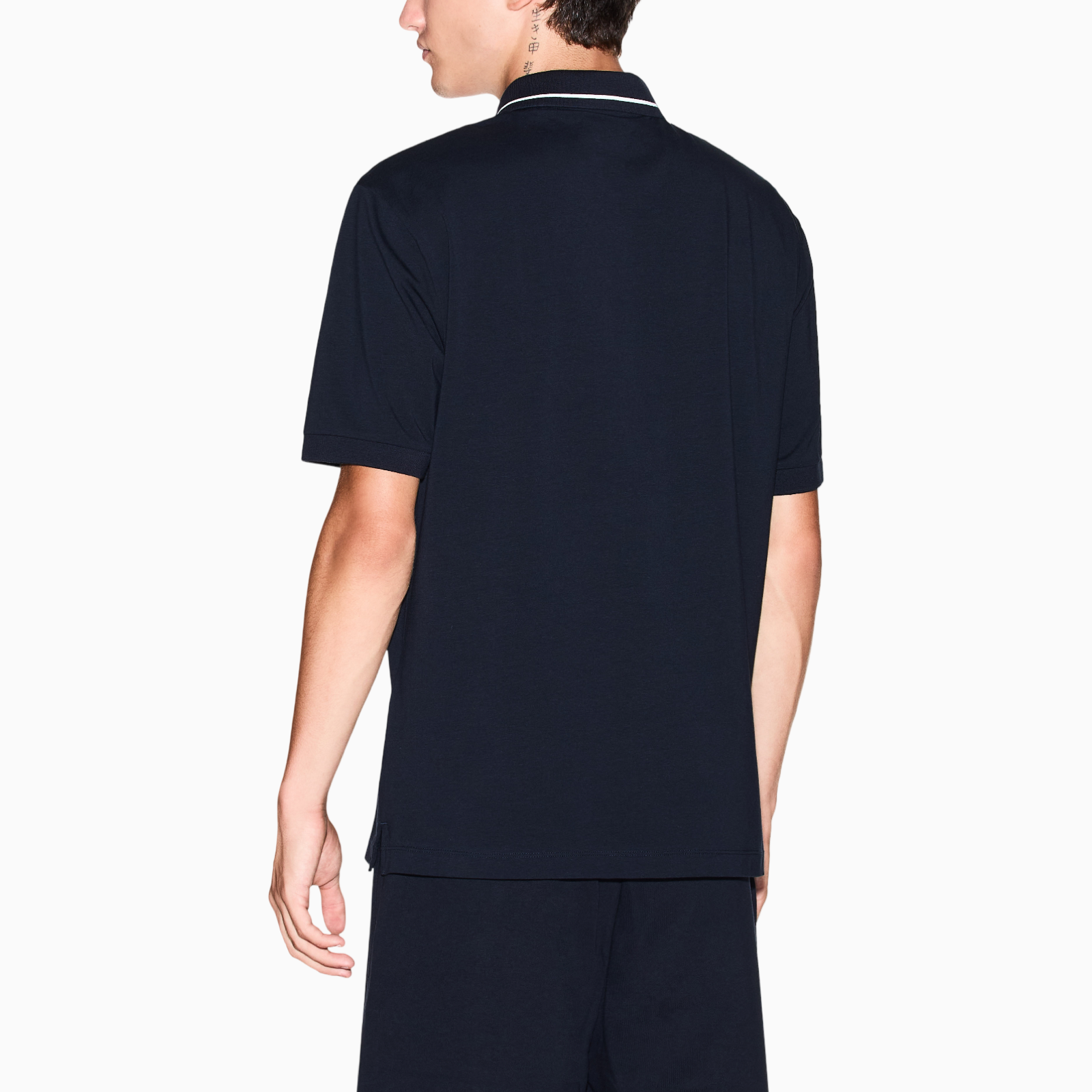 Мъжка тъмно синя поло тениска Armani Exchange Men Polo XM001557 AF10363 UB101 Back View