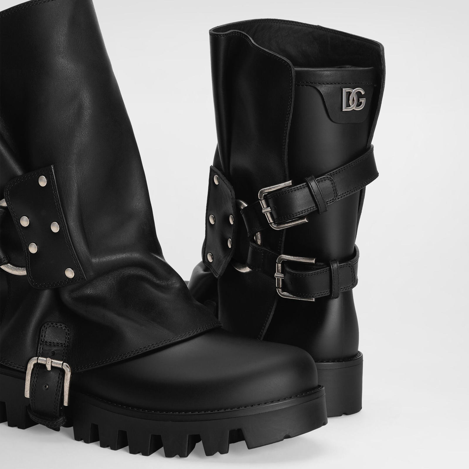 Dolce & Gabbana Leather Women Ankle Boots CT1109 AX8728 B956 Close-Up