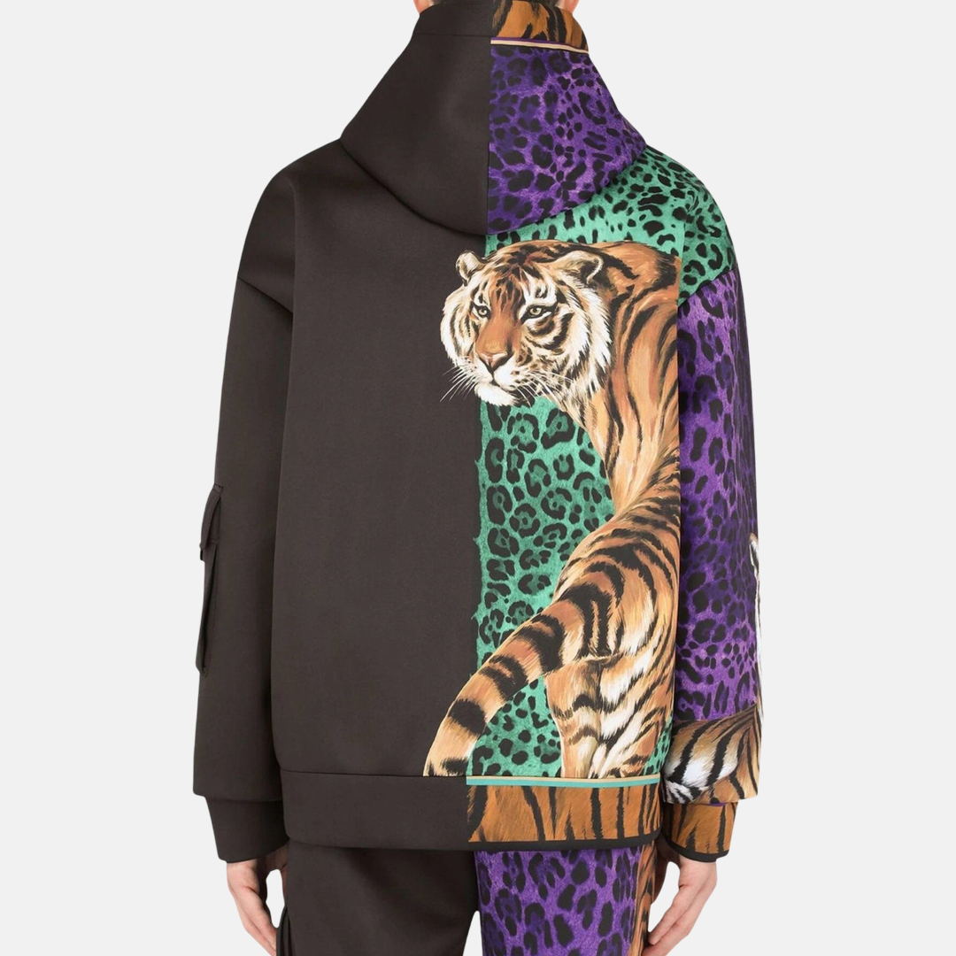 Мъжко худи Dolce & Gabbana Multicolor Tiger Hooded Sweatshirt