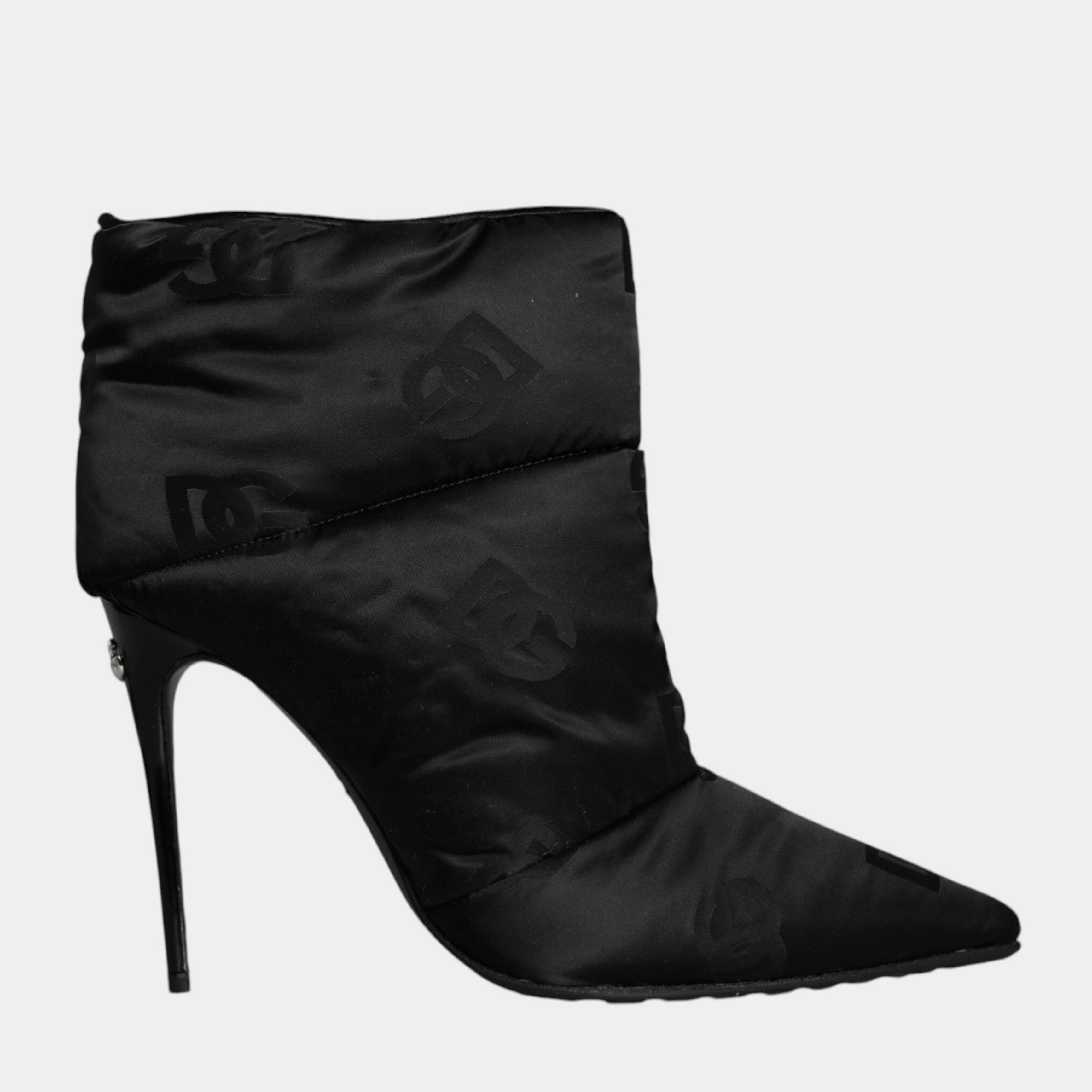 Дамски луксозни боти на висок ток Dolce & Gabbana Women’s Luxury Black Ankle Boots Heels