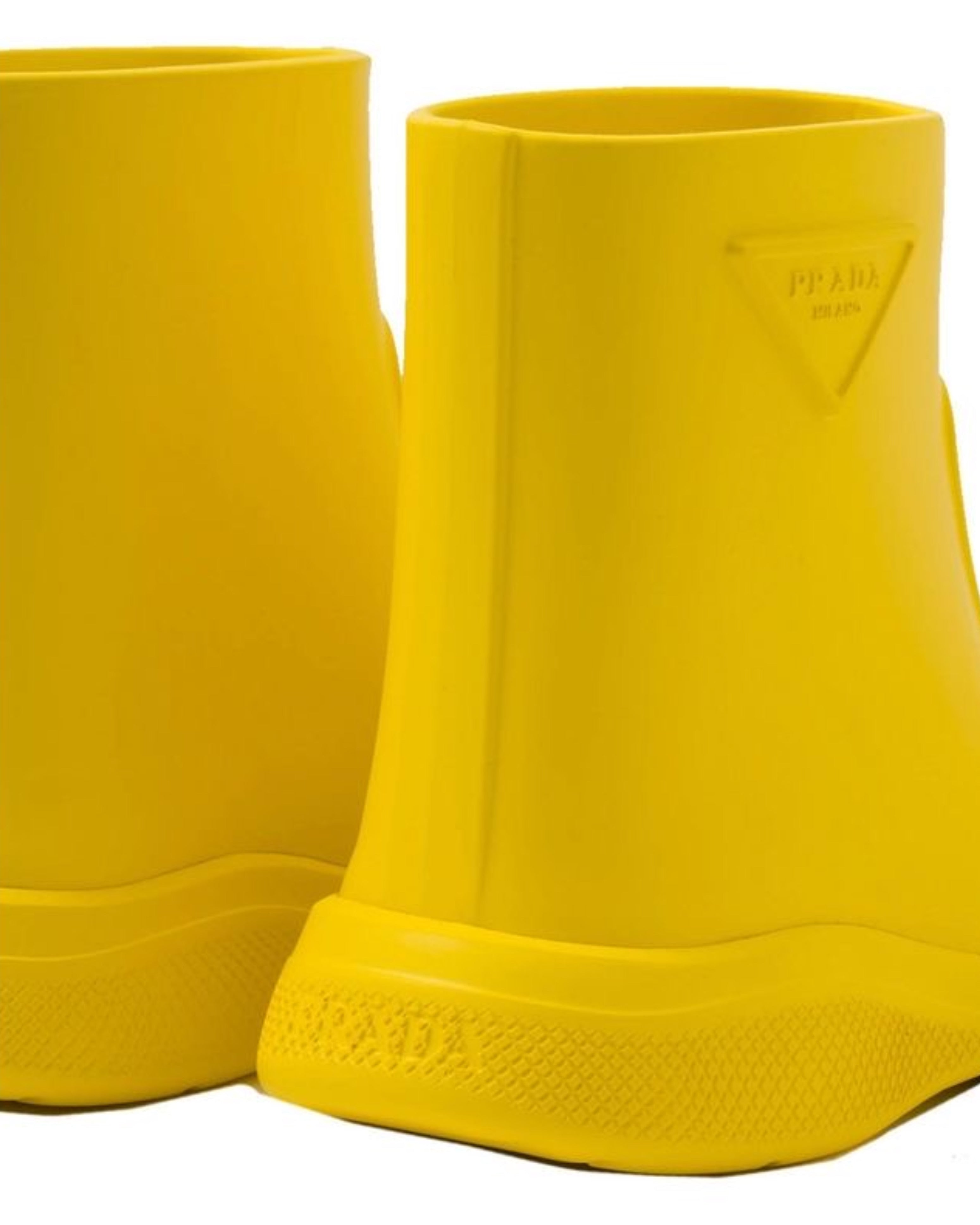 Дамски гумени ботуши за дъжд Women’s rubber rain boots PRADA 1T859M3LKDF0377 Yellow detail view